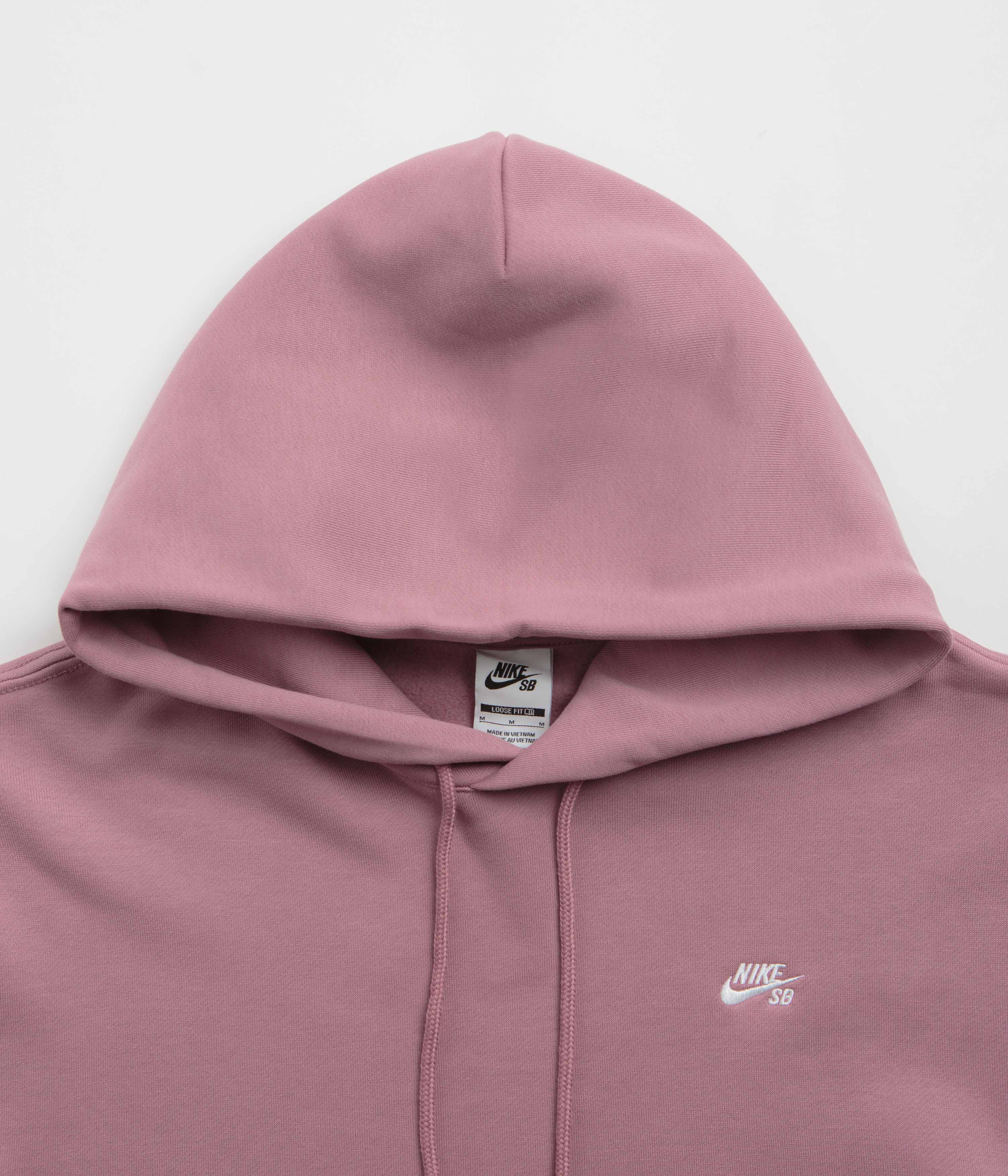 Nike SB Essential Small Logo Hoodie - Plum Dust / White - Image 4