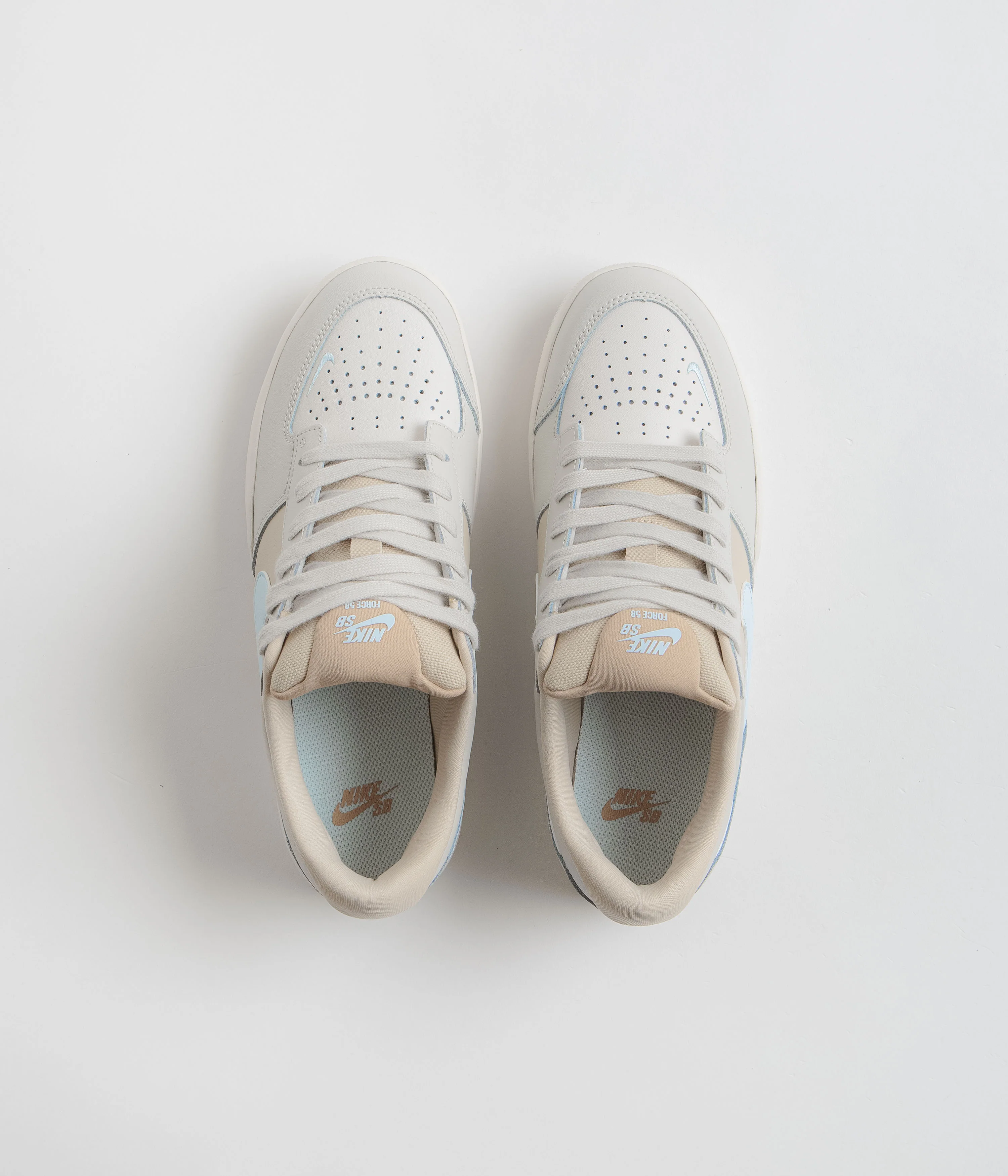 Nike SB Force 58 Premium Shoes - Light Bone / Glacier Blue - Sanddrift - Hemp - Image 7