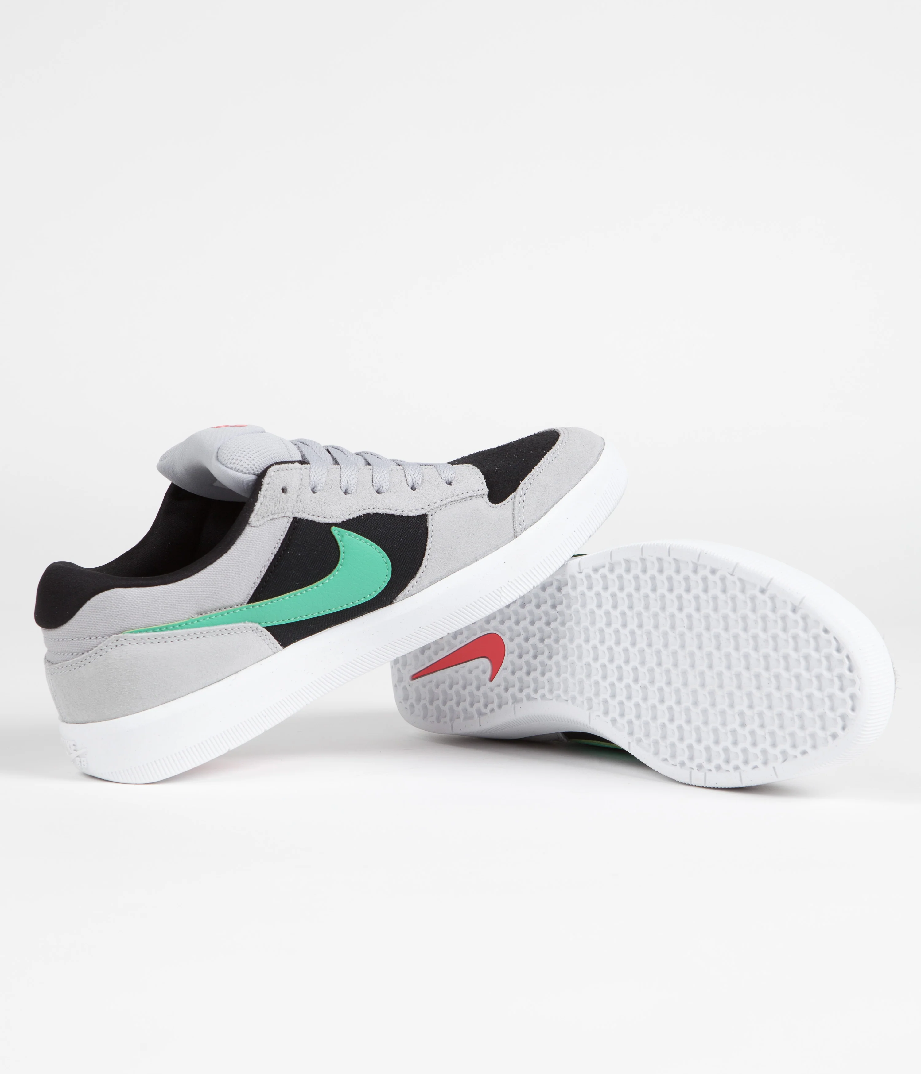 Nike SB Force 58 Shoes - Wolf Grey / Light Menta - Black - Wolf Grey - Image 5