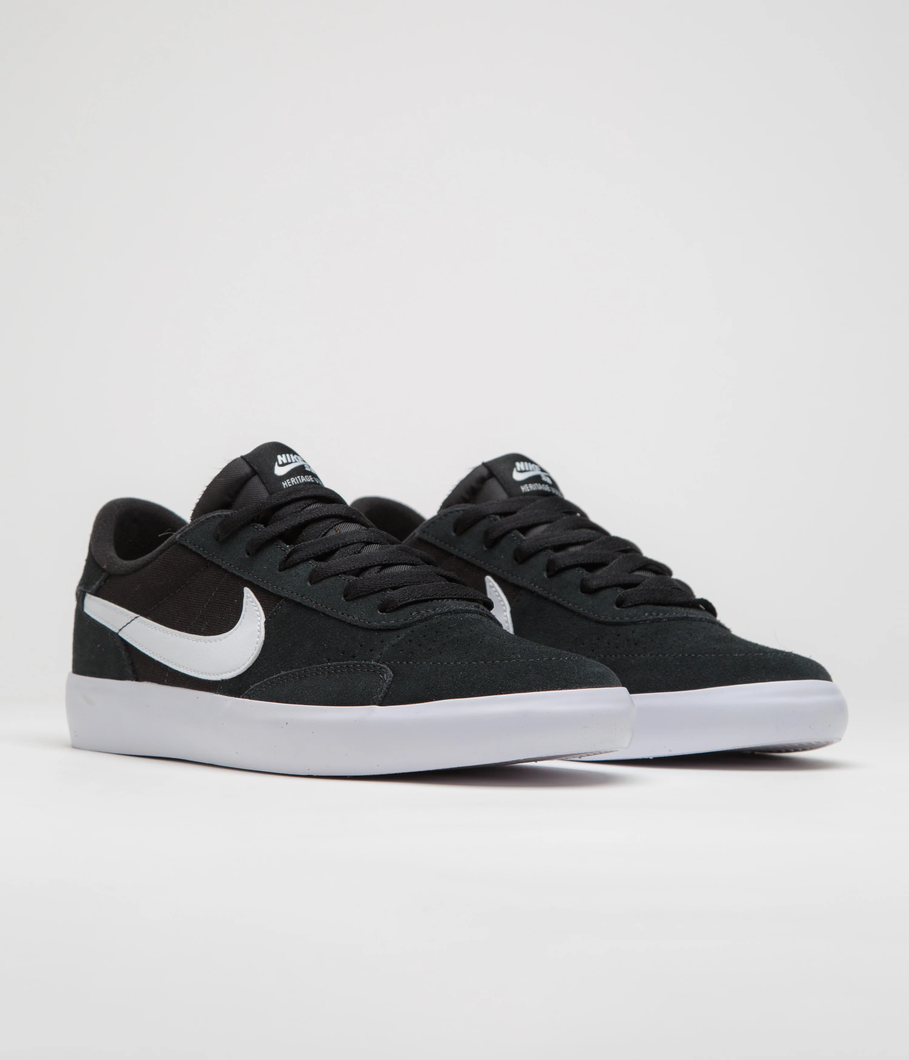 Nike SB Heritage Vulc Shoes - Black / White - Black - White - Image 2