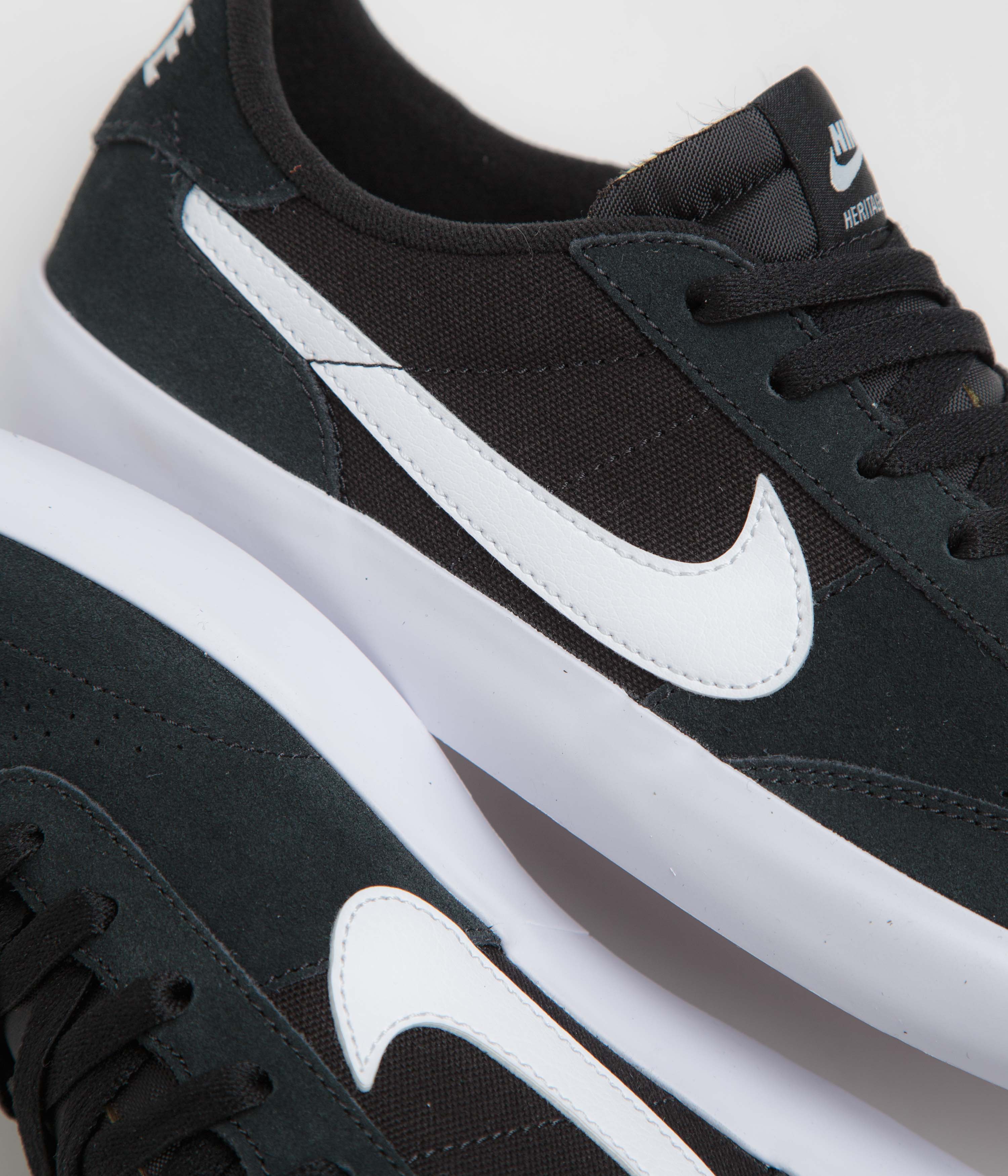 Nike SB Heritage Vulc Shoes - Black / White - Black - White - Image 3