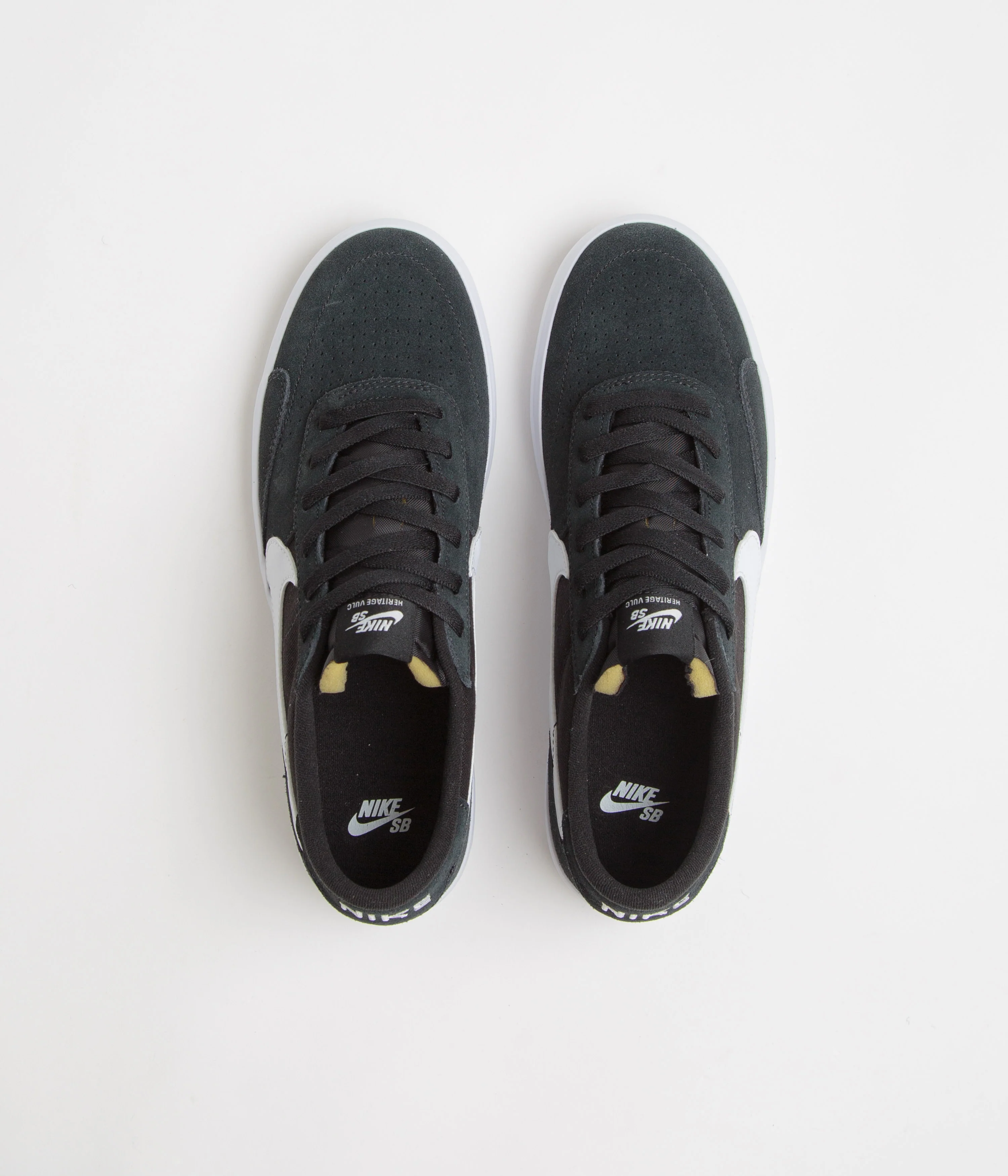 Nike SB Heritage Vulc Shoes - Black / White - Black - White - Image 7