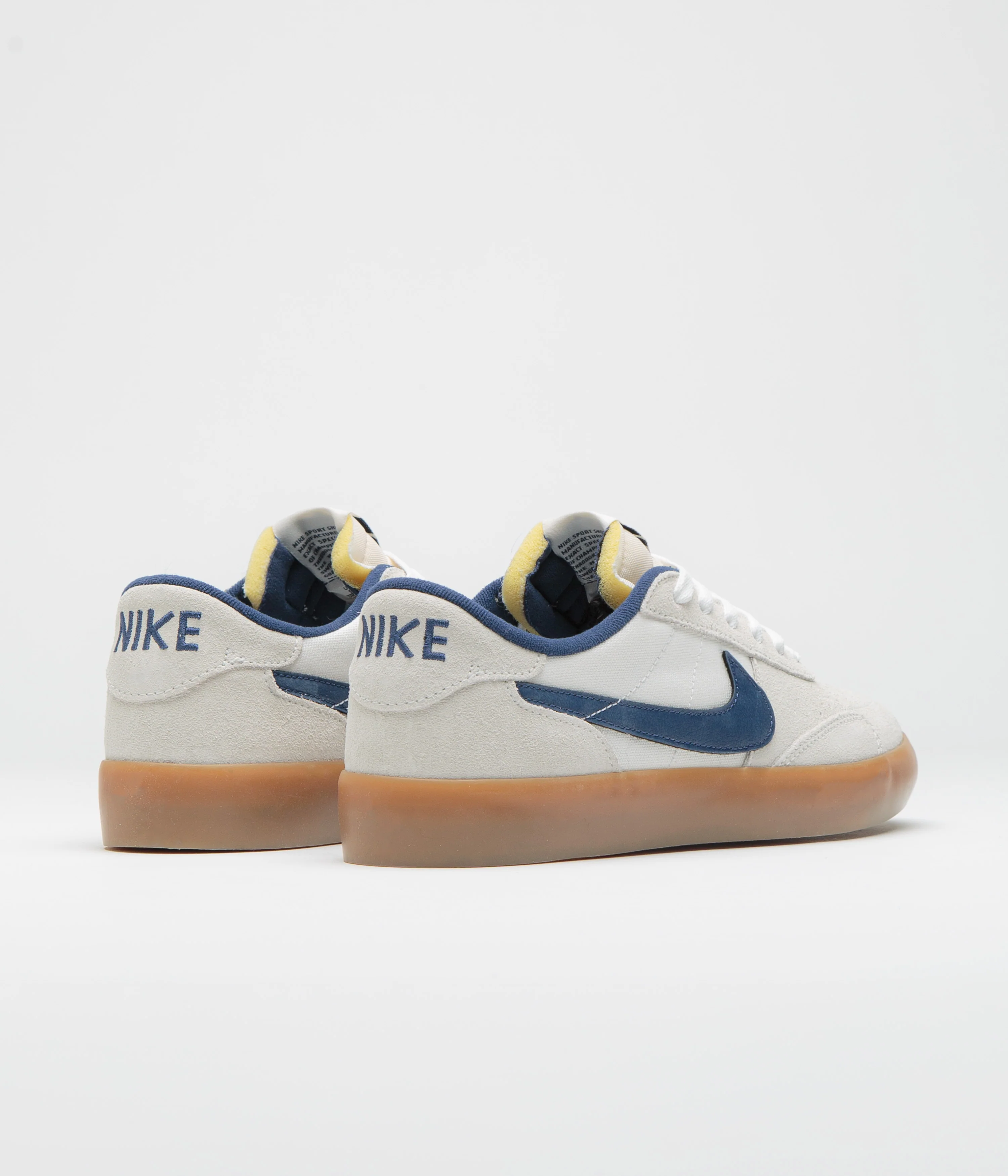Nike SB Heritage Vulc Shoes - Summit White / Navy - White - Gum Light Brown - Image 4