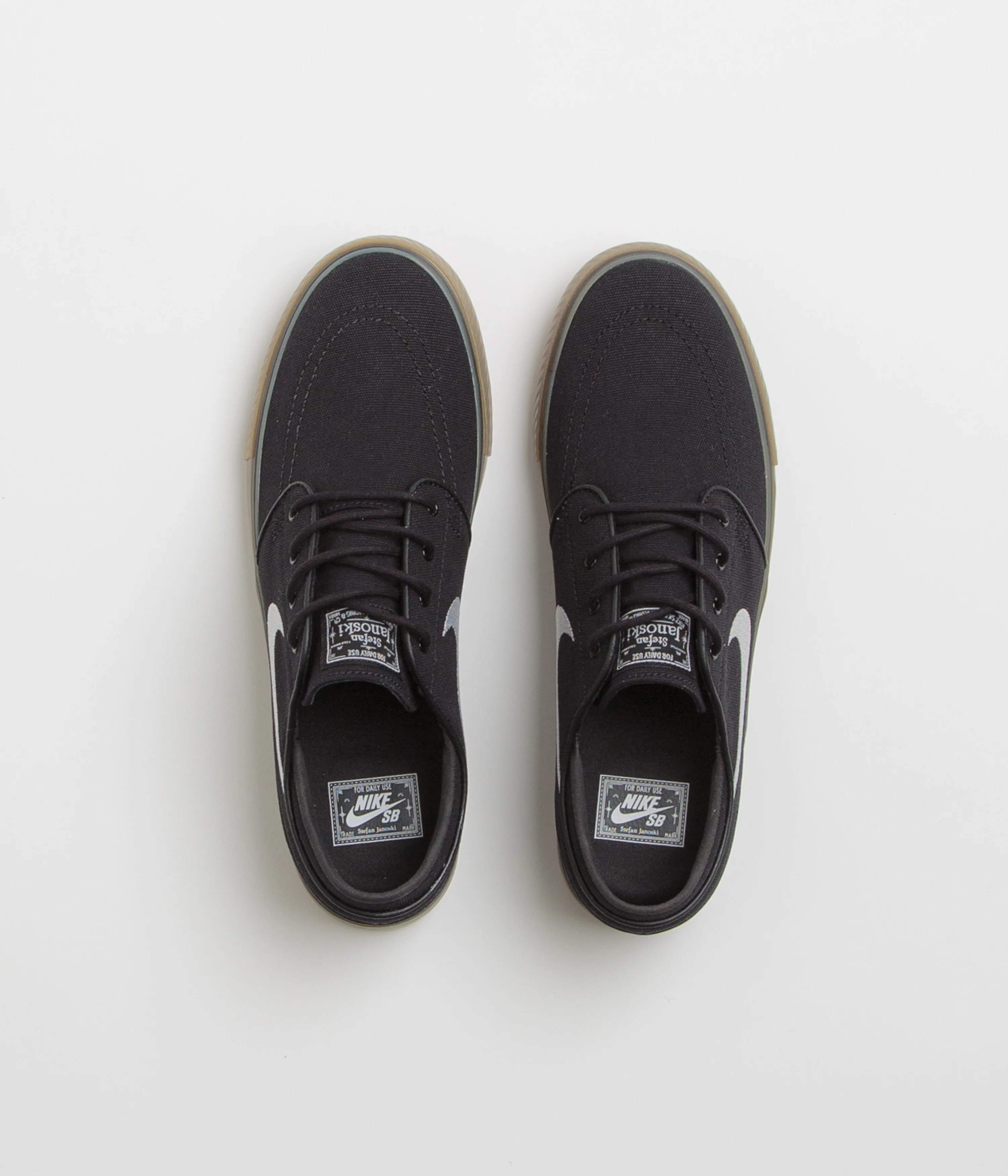 Nike SB Janoski OG+ Canvas Shoes - Black / White - Black - White - Gum - Image 7