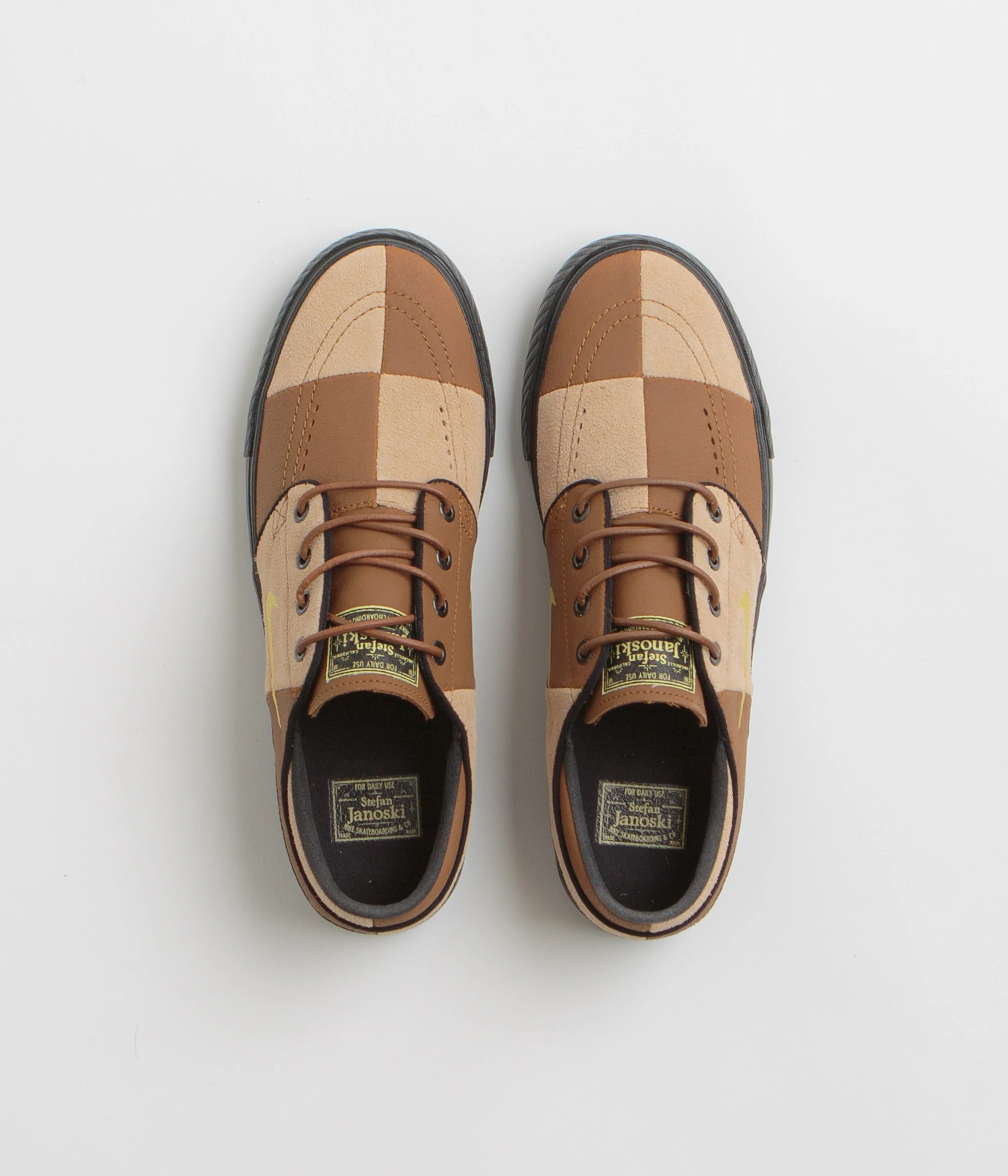 Nike SB Janoski OG+ Premium  Shoes - Light British Tan / Saturn Gold - Hemp - Black - Image 7
