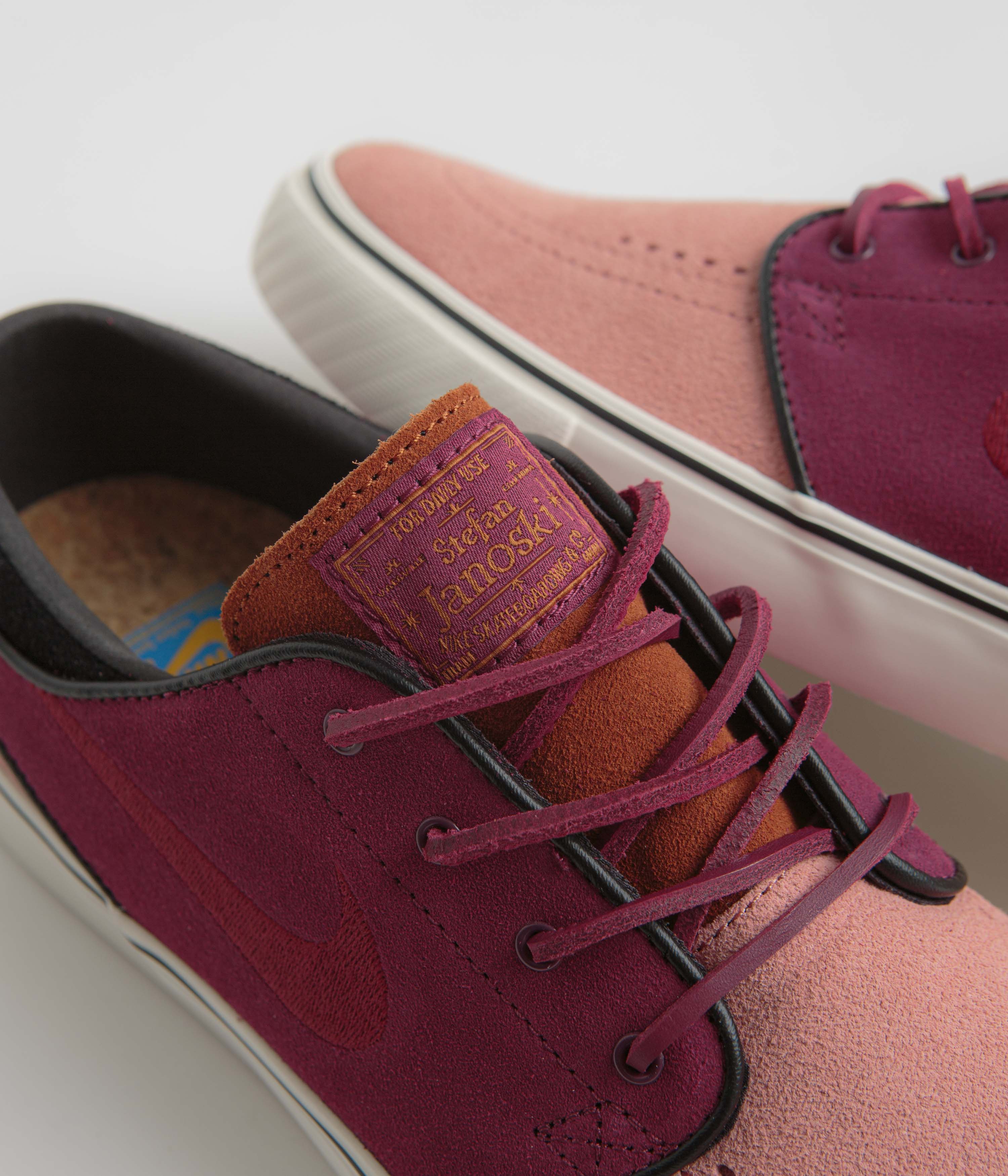 Nike SB Janoski OG+ Shoes - Red Stardust / Team Red - Rosewood - Image 7