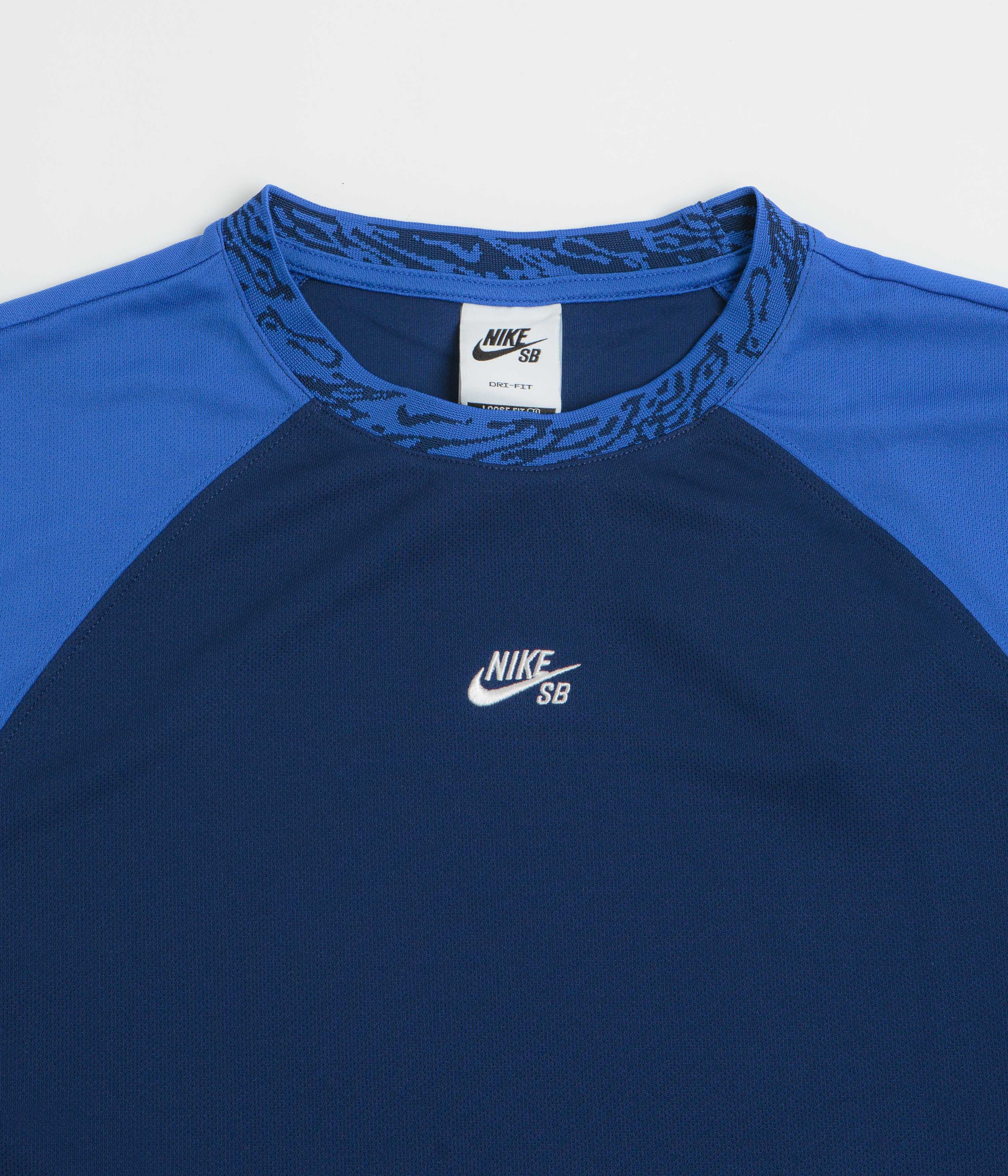 Nike SB Knit Jersey - Blue Void / Game Royal / White - Image 2