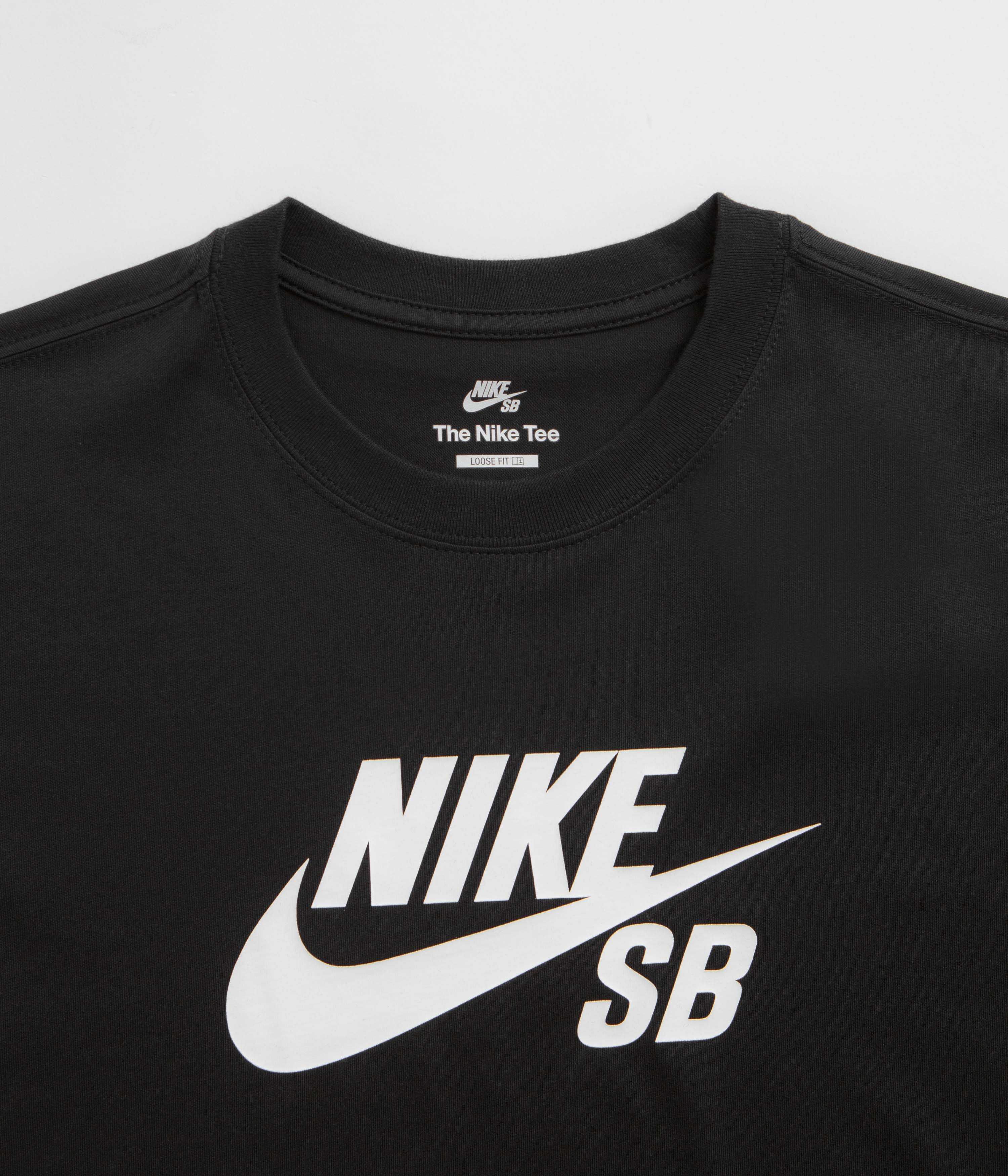 Nike SB Large Logo T-Shirt - Black / White - Image 4