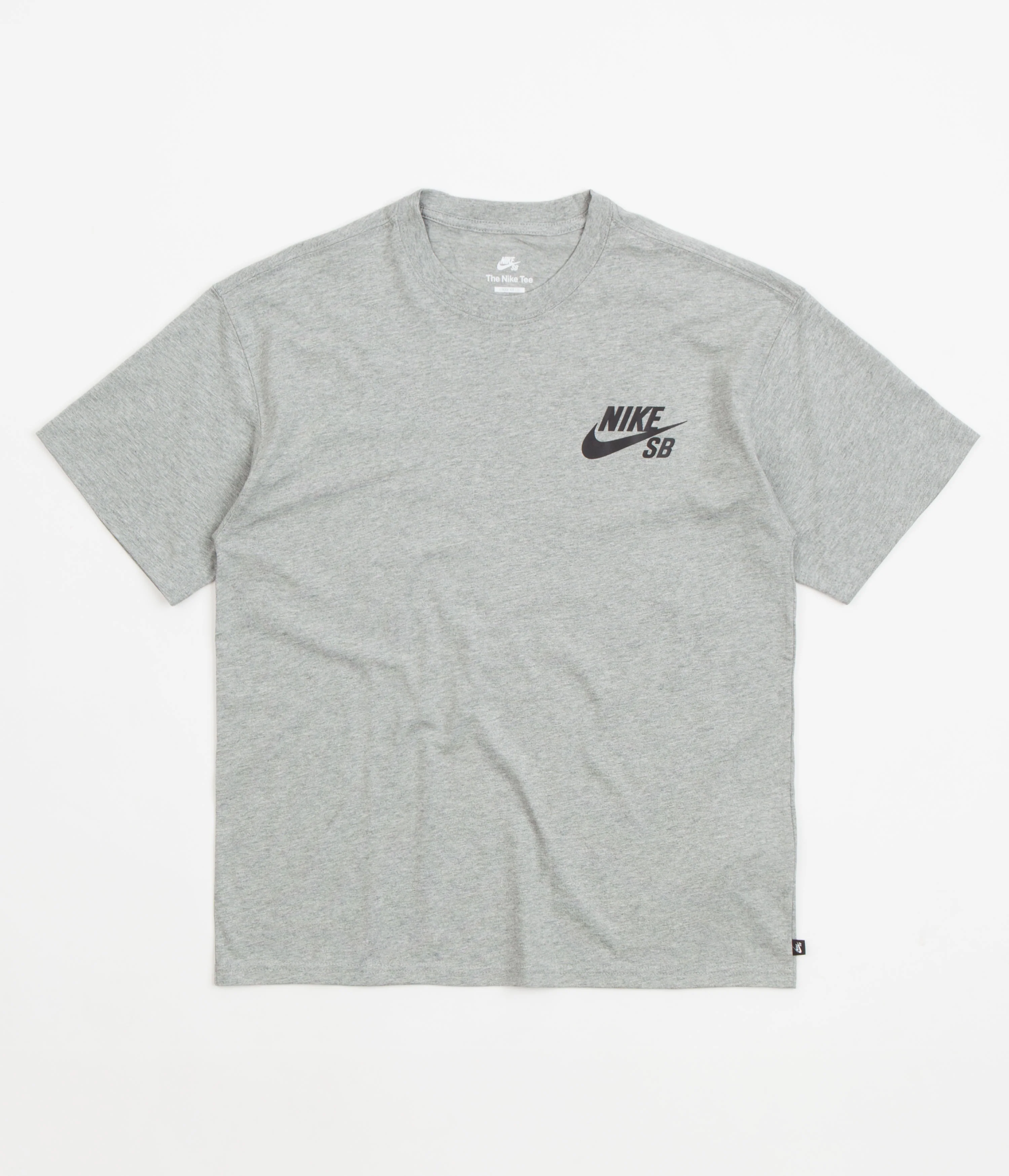 Nike SB Logo T-Shirt - Dark Grey Heather / Black