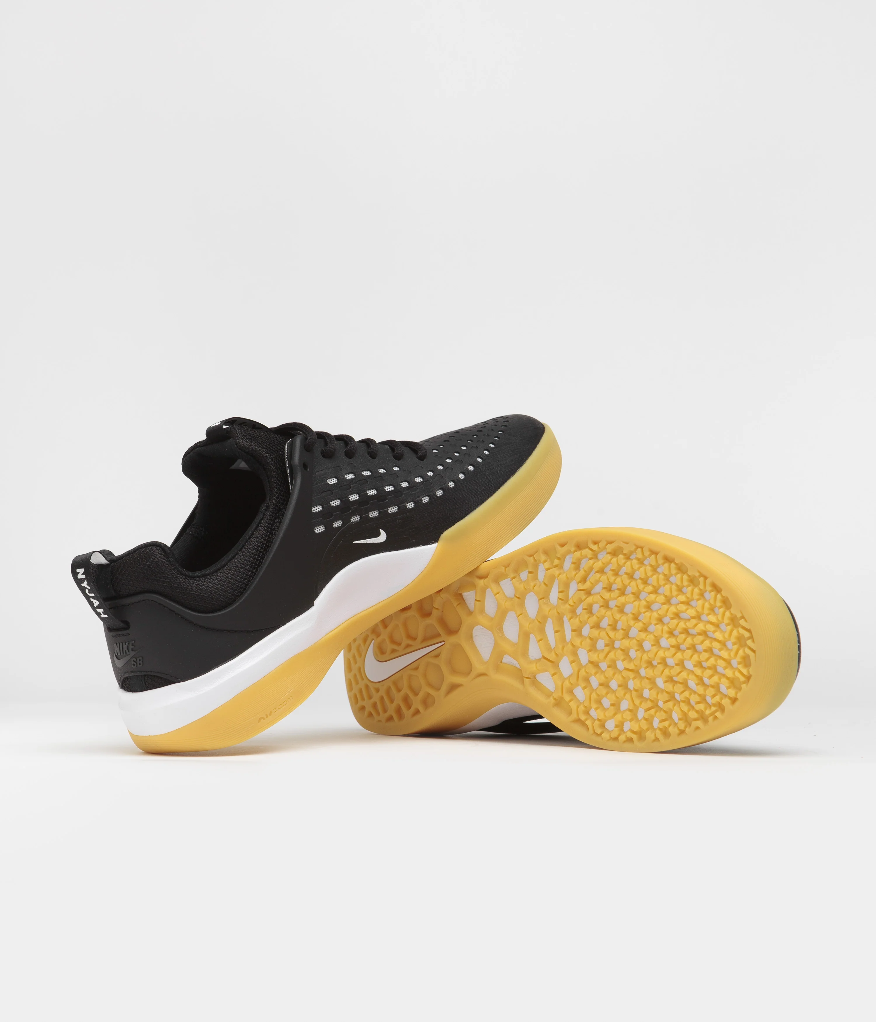 Nike SB Nyjah 3 Shoes - Black / White - Black - White - Image 5