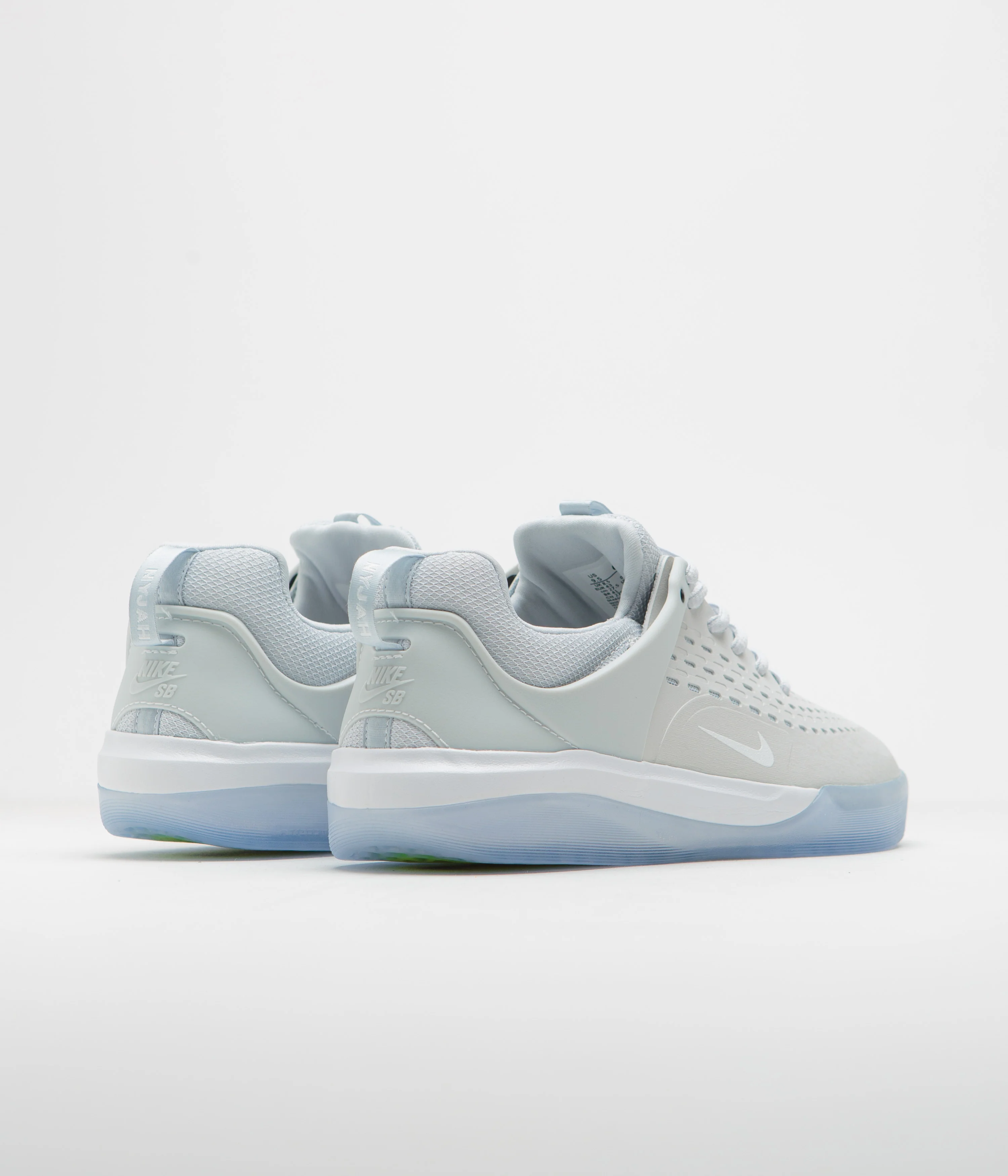 Nike SB Nyjah 3 Shoes - Pure Platinum / White - Pure Platinum - Volt - Image 4