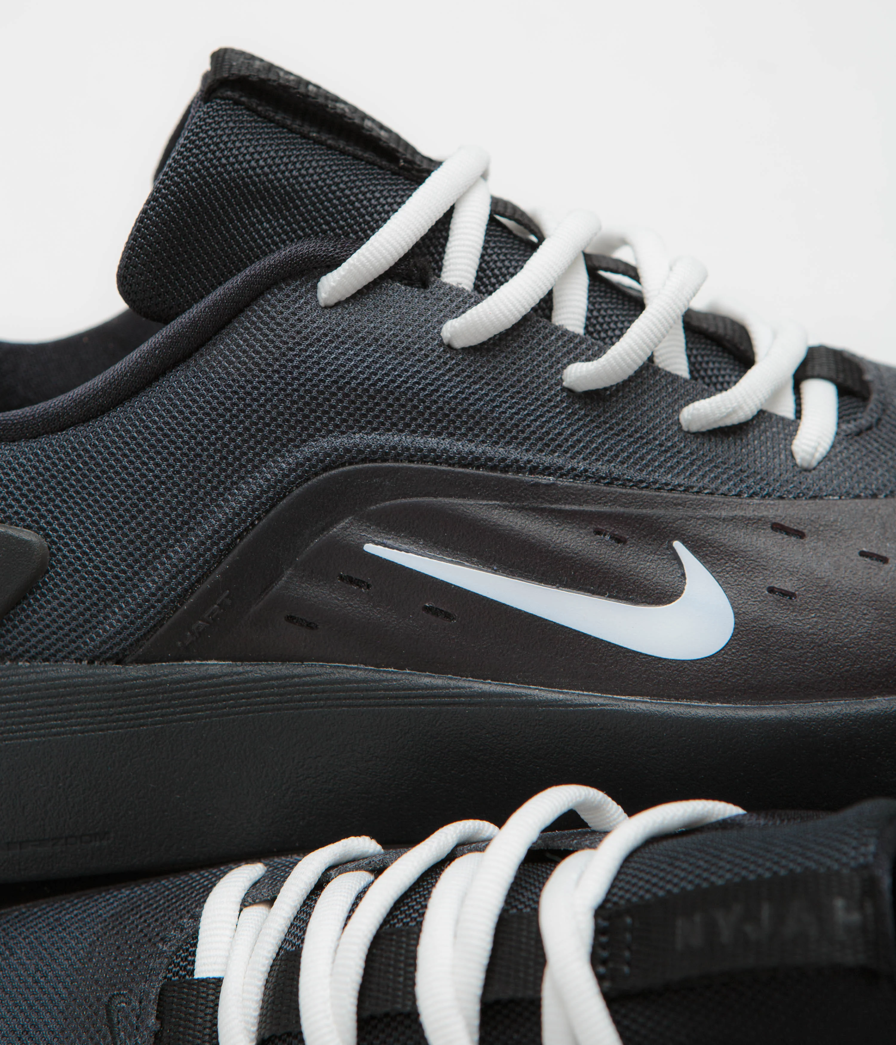 Nike SB Nyjah 4 Shoes - Black / White - Black - White - Image 3