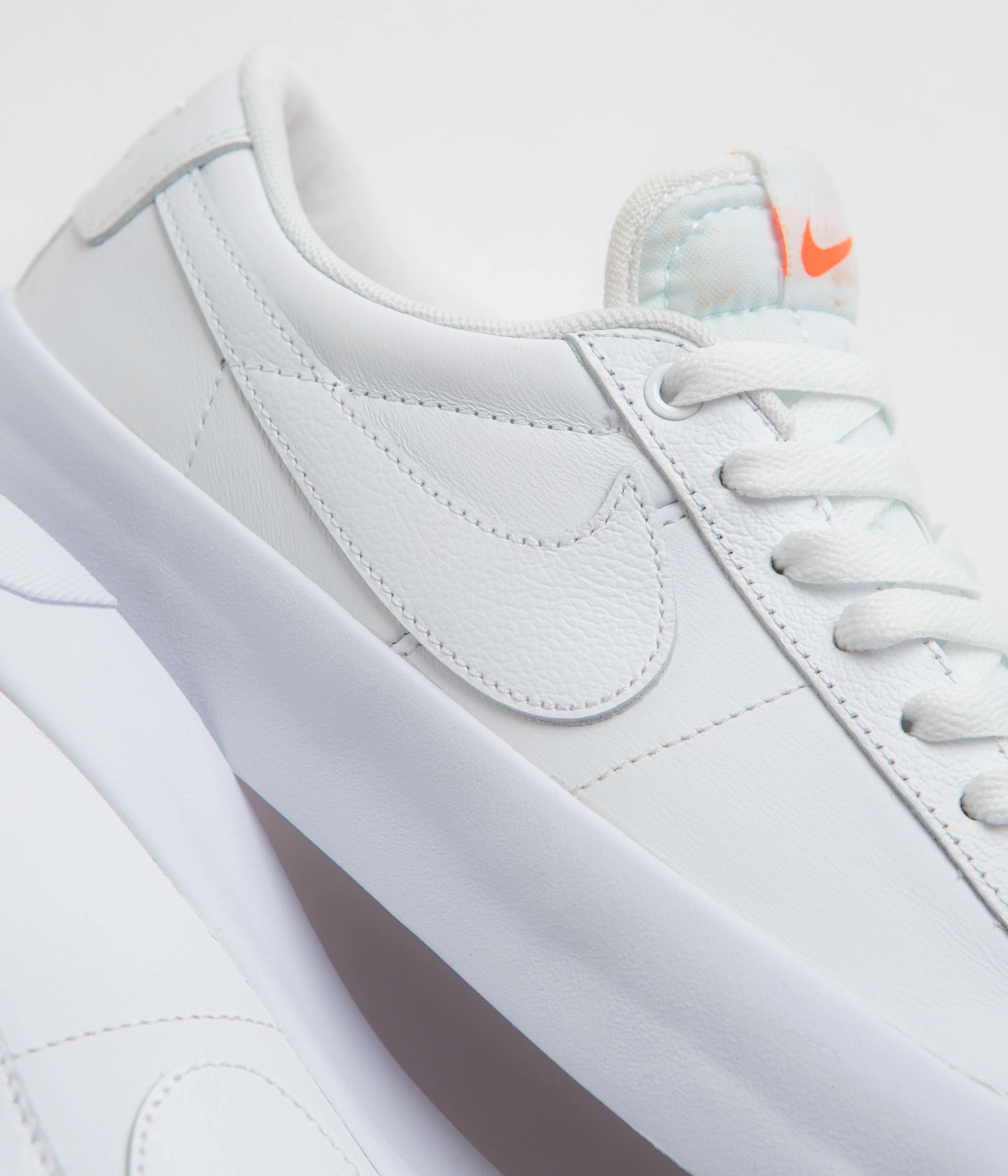 Nike SB Orange Label Blazer Low Pro GT Shoes - White / White - White - White - Image 3