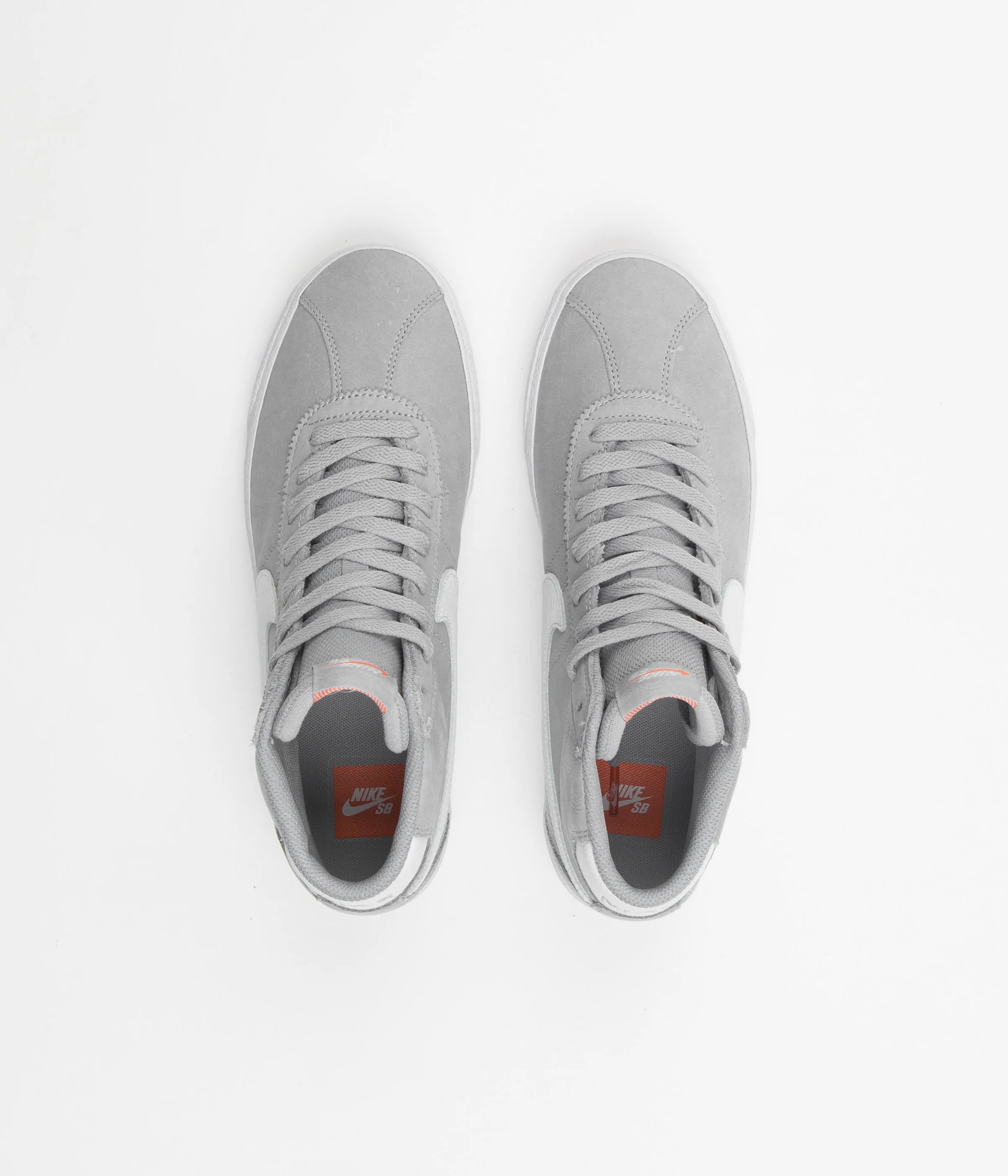 Nike SB Orange Label Bruin High Shoes - Wolf Grey / White - Wolf Grey - Image 7