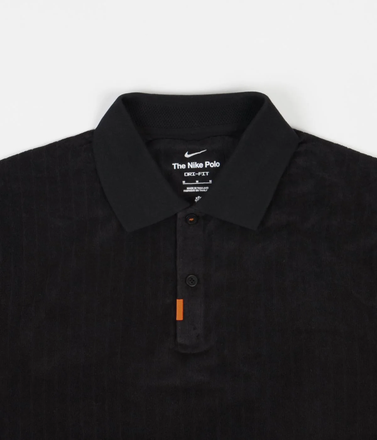 Nike SB Orange Label Polo Shirt - Black / Black - Image 3