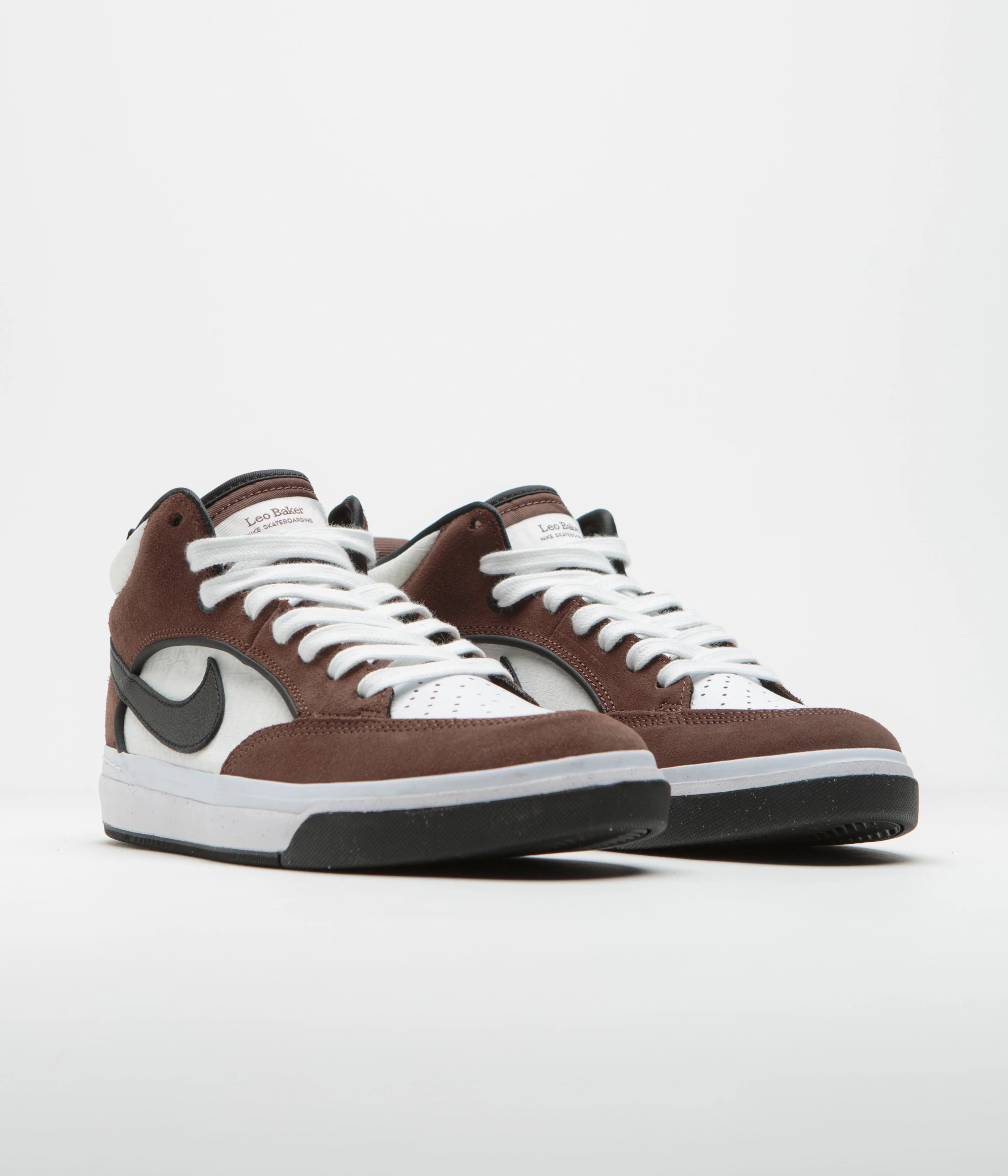 Nike SB React Leo Shoes - Light Chocolate / Black - White - Black - Image 2