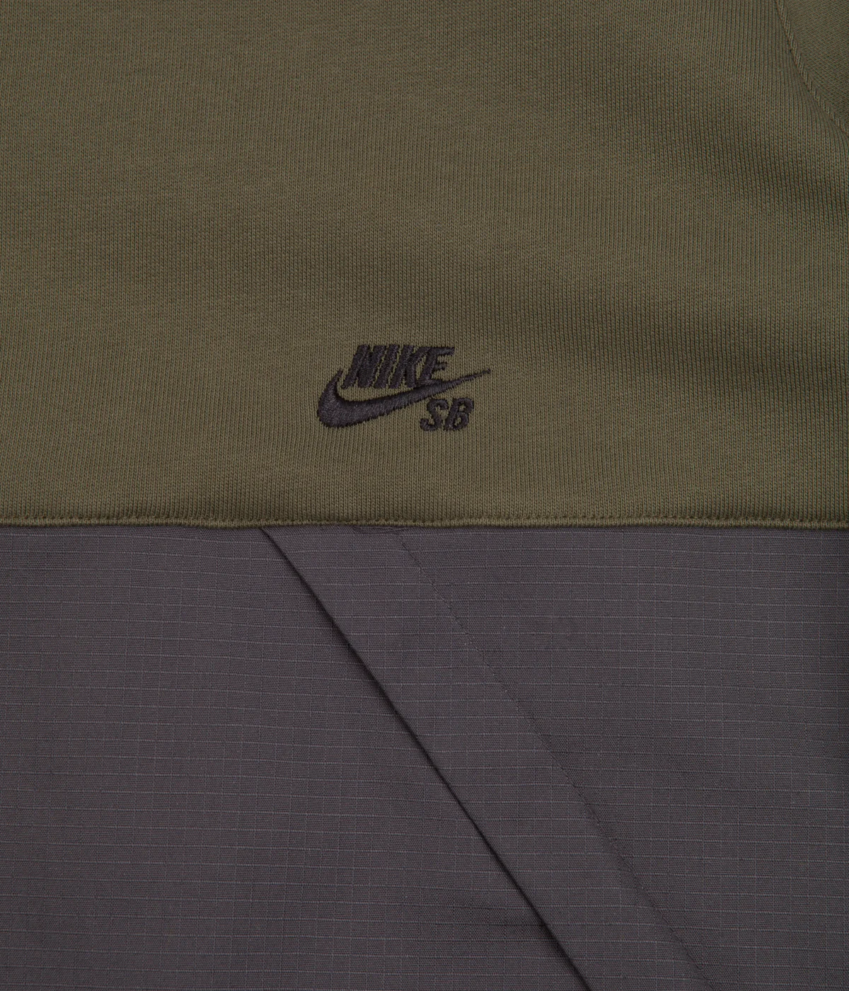 Nike SB Rugby Pullover Jacket - Cargo Khaki / Anthracite / White / Black - Image 4