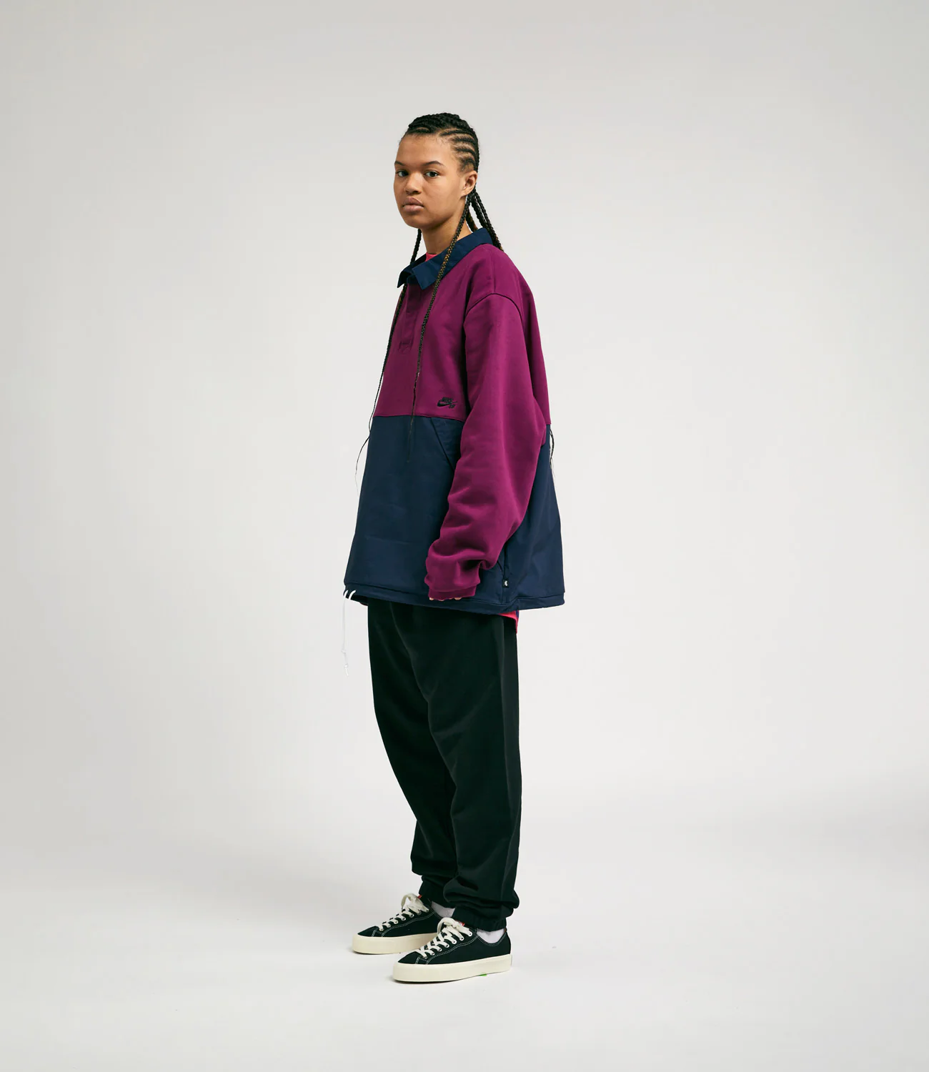 Nike SB Rugby Pullover Jacket - Sangria / Obsidian / Obsidian / Black - Image 4