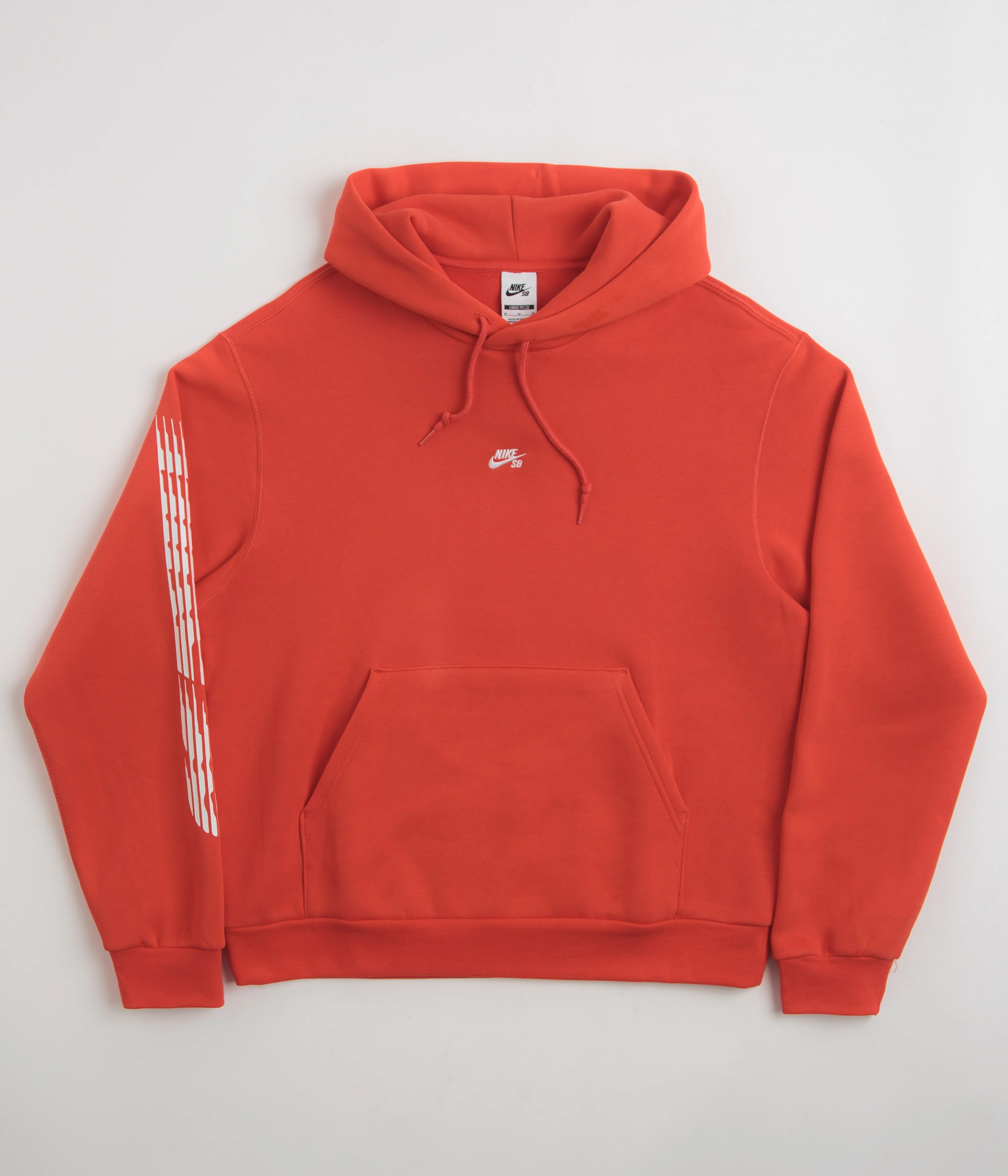 Nike SB Sleeve Graphic Hoodie - Light Crimson / White