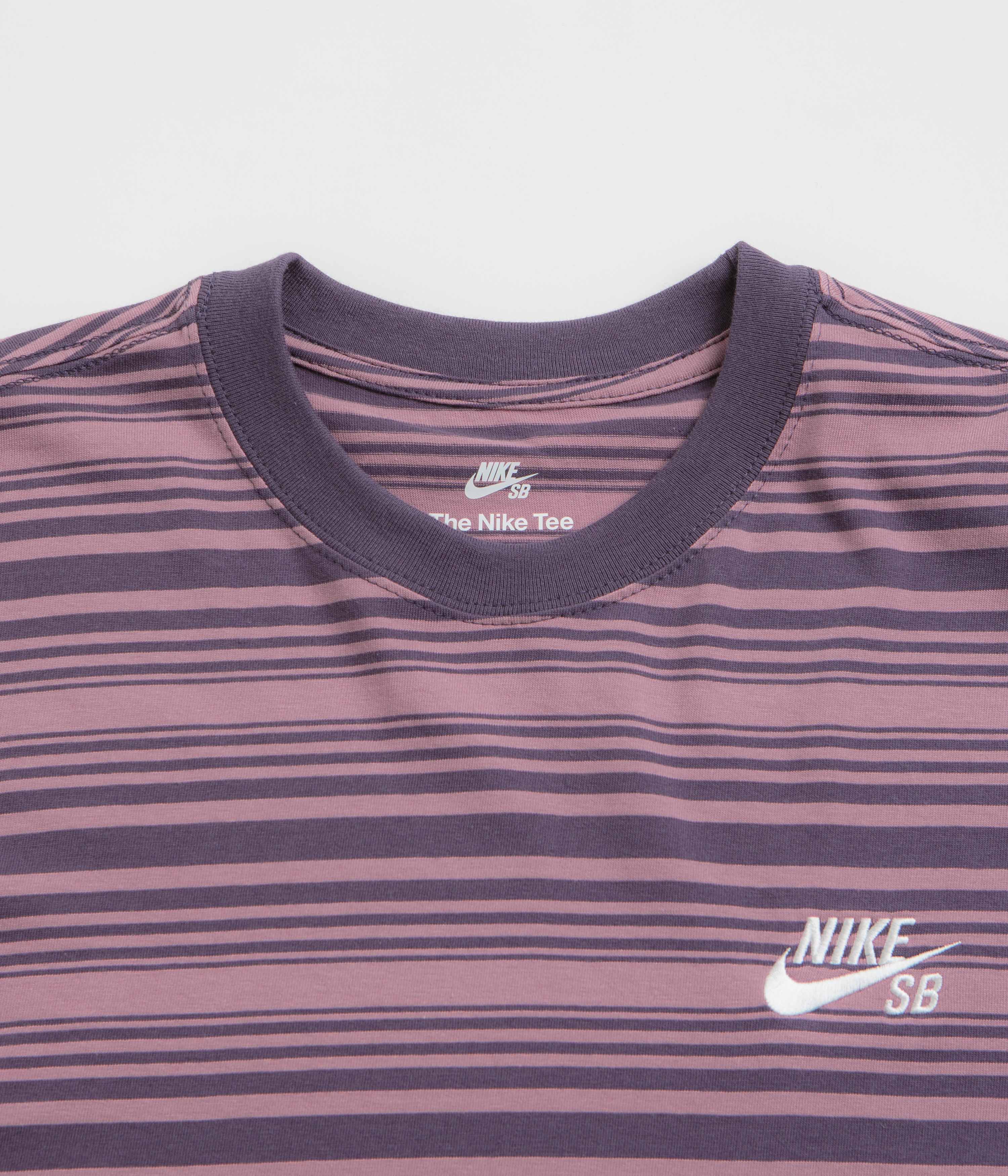 Nike SB Striped T-Shirt - Plum Dust - Image 2
