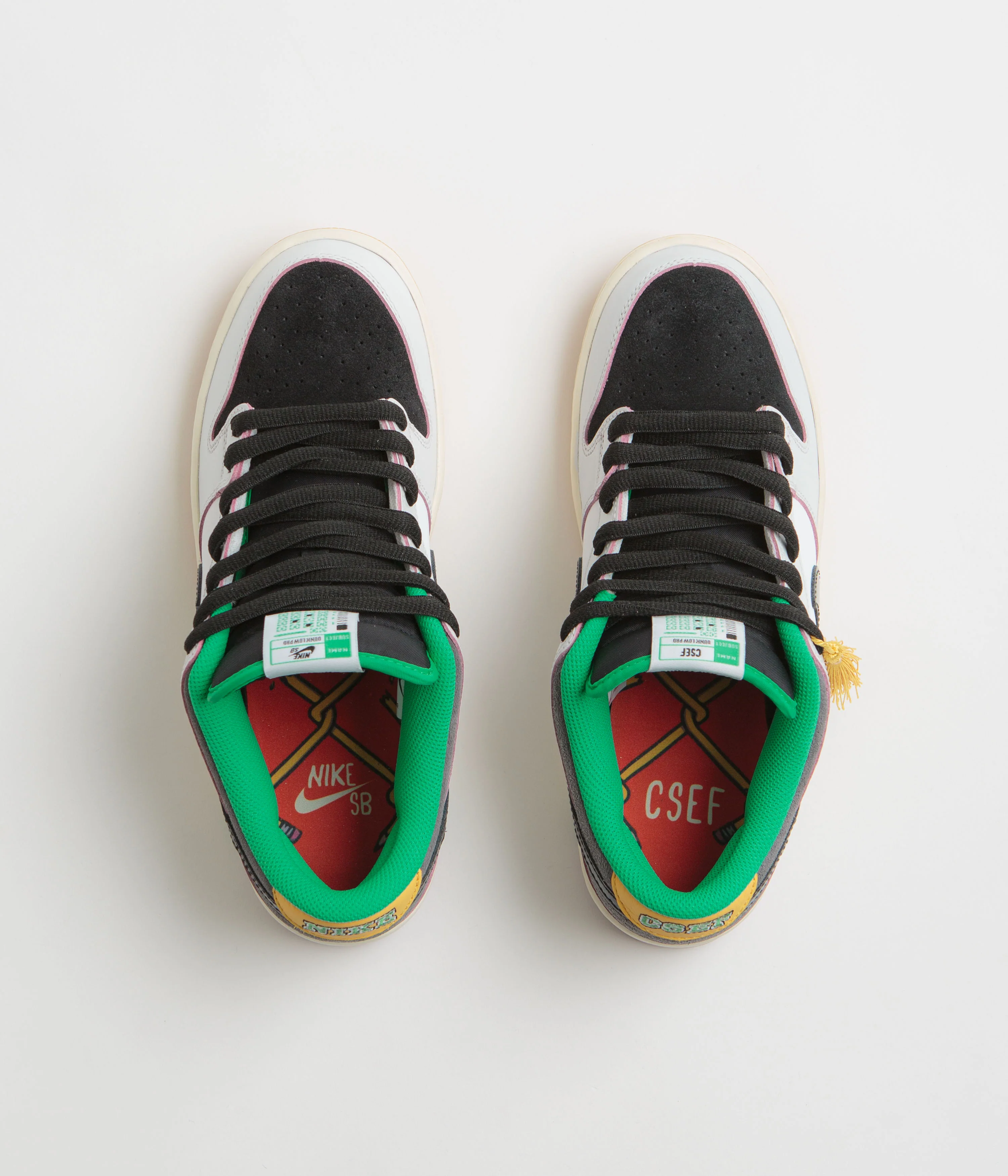 Nike SB x CSEF Dunk Low Pro Shoes - Summit White / Black - White - Iron Grey - Image 7