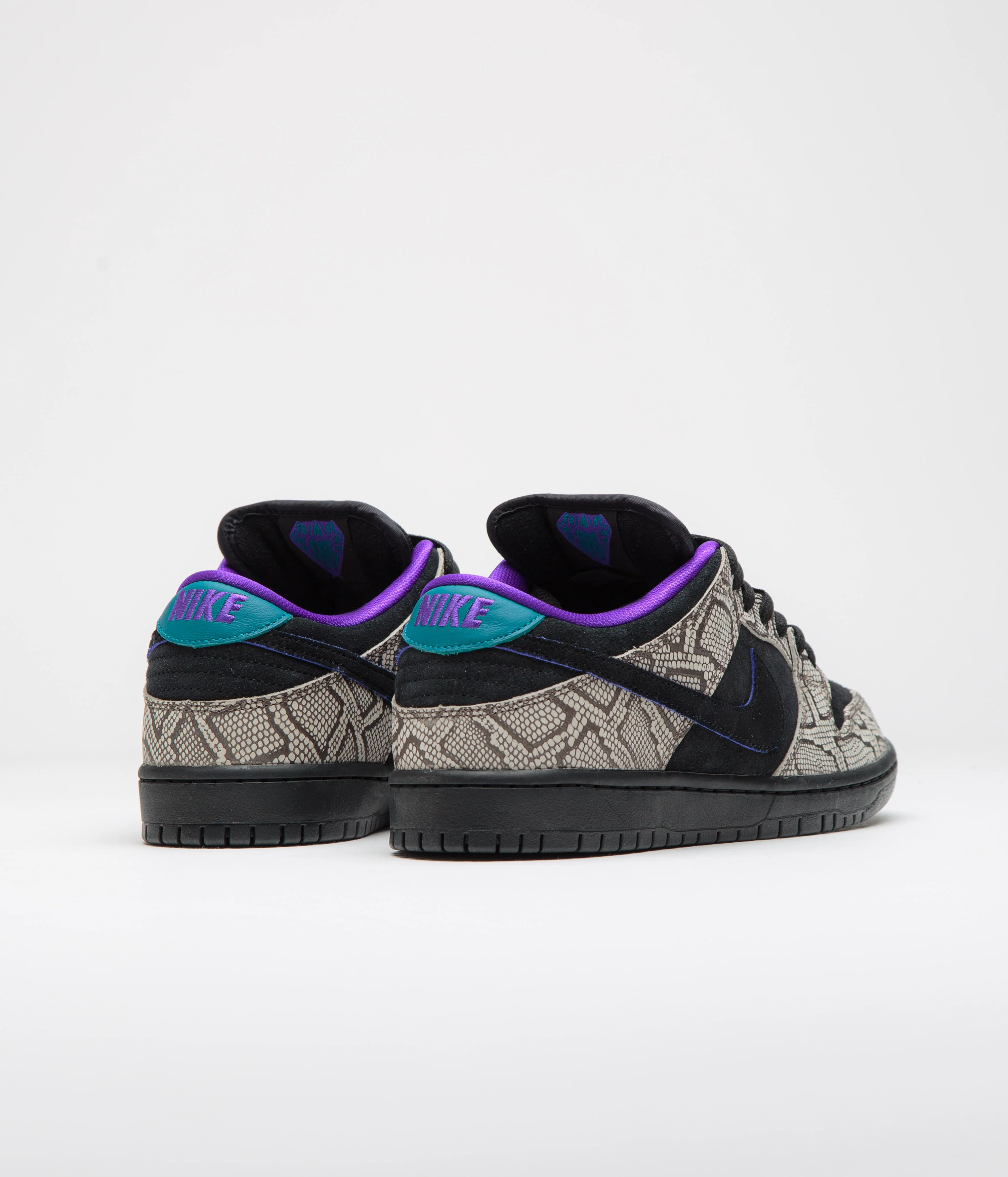 Nike SB x Dashawn Jordan Dunk Low Pro Shoes - String / Black - Bright Spruce - Fierce Purple - Image 5