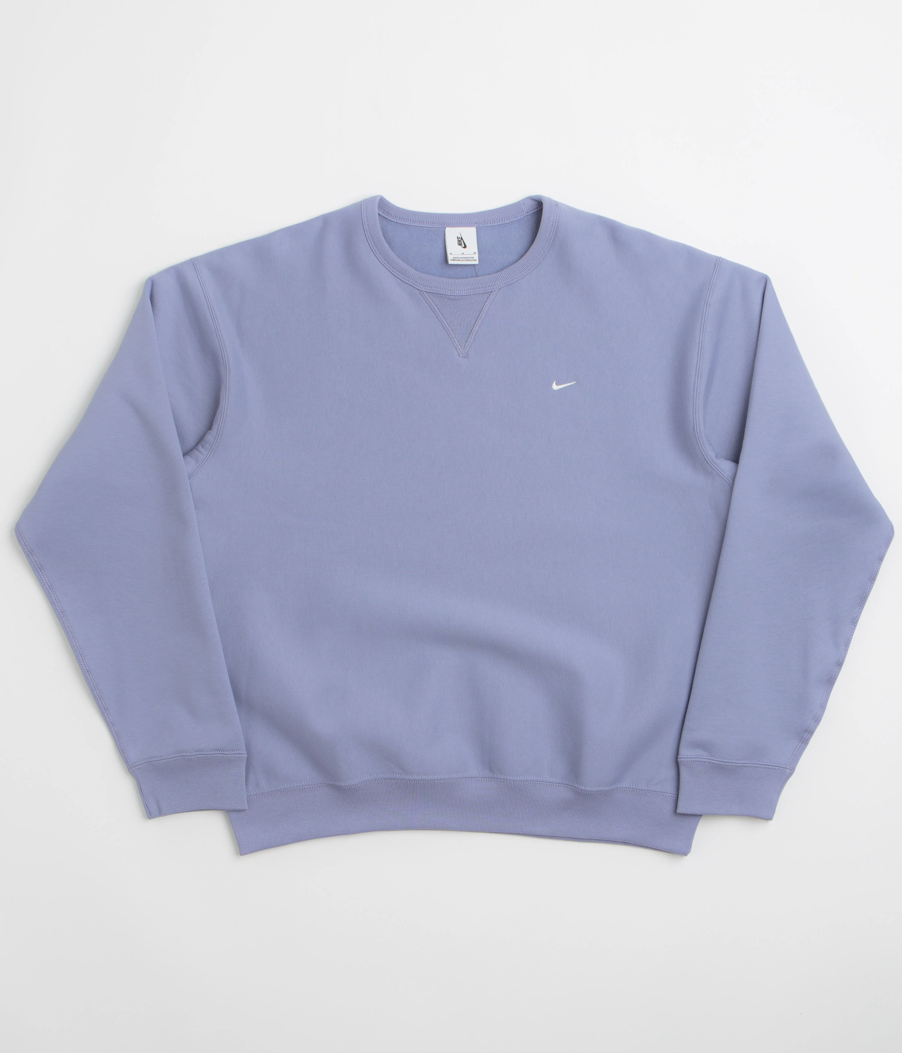 Nike Solo Swoosh Crewneck Sweatshirt - Iron Purple / White