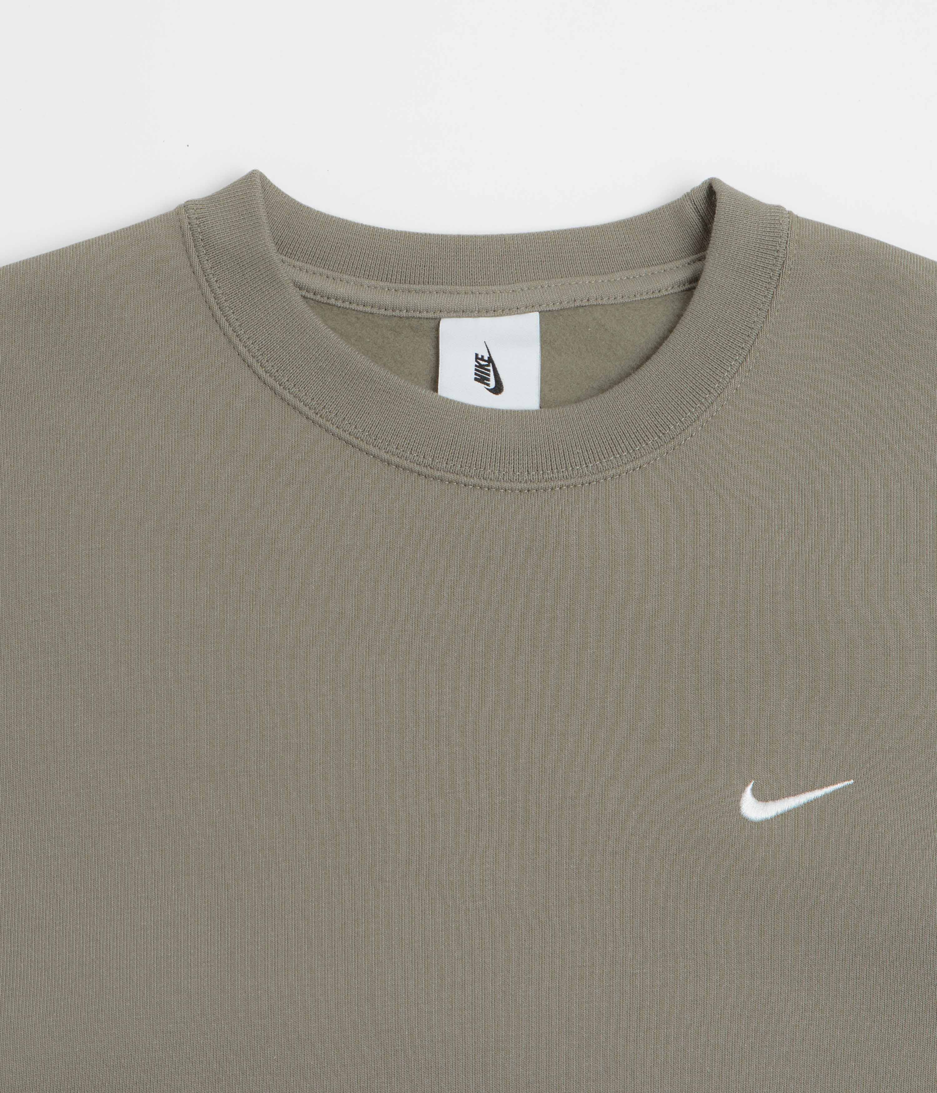 Nike Solo Swoosh Crewneck Sweatshirt - Light Army / White - Image 2