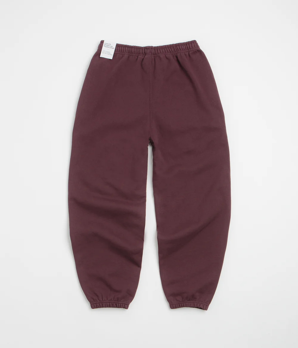 Nike Solo Swoosh Cuffed Sweatpants - Burgundy Crush / Burgundy Crush / White - Image 3