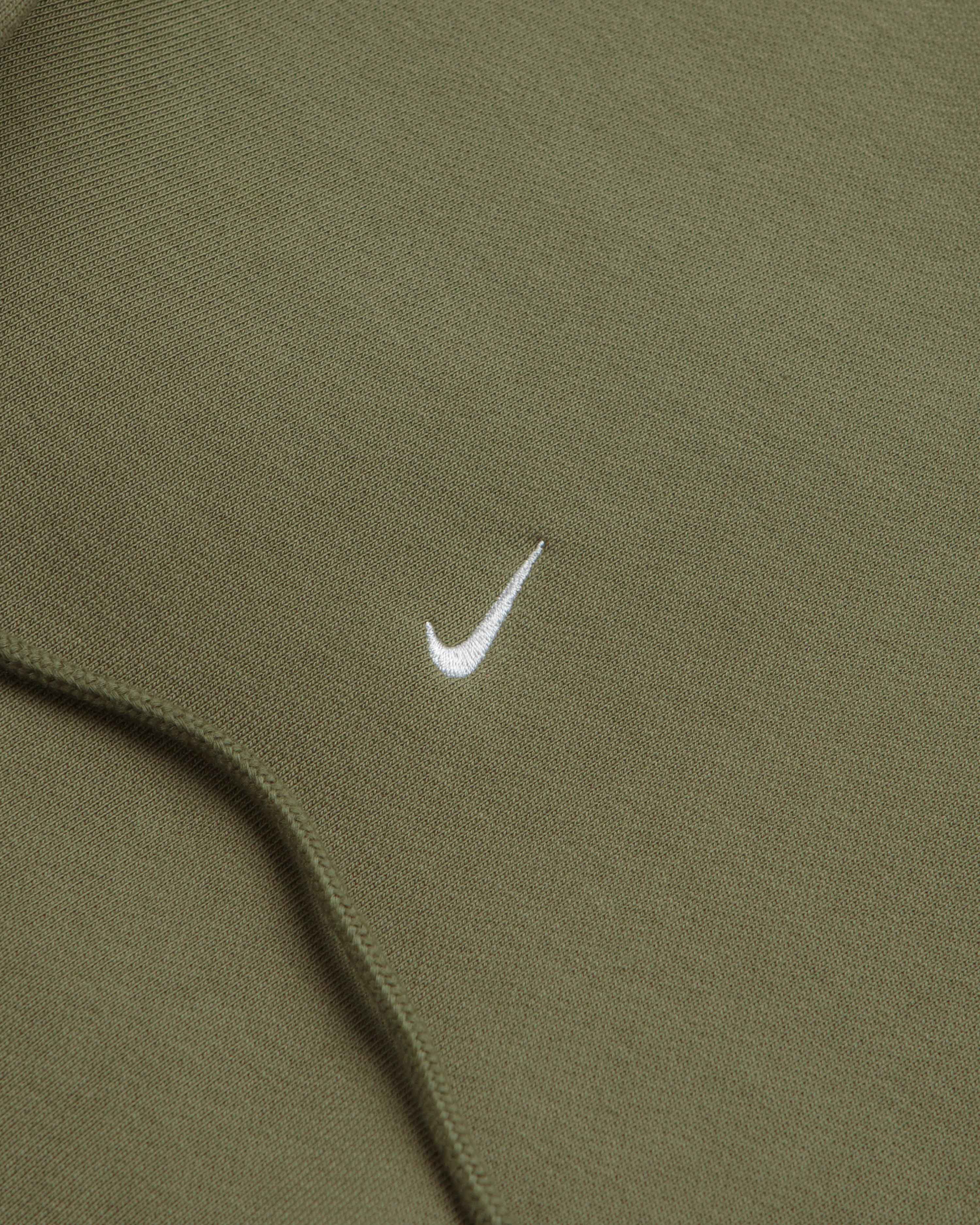 Nike Solo Swoosh Hoodie - Medium Olive / Medium Olive / White / White - Image 3