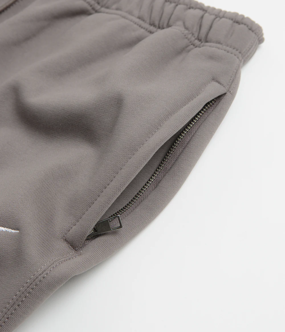 Nike Solo Swoosh Open Hem Sweatpants - Cave Stone / Cave Stone / White - Image 7