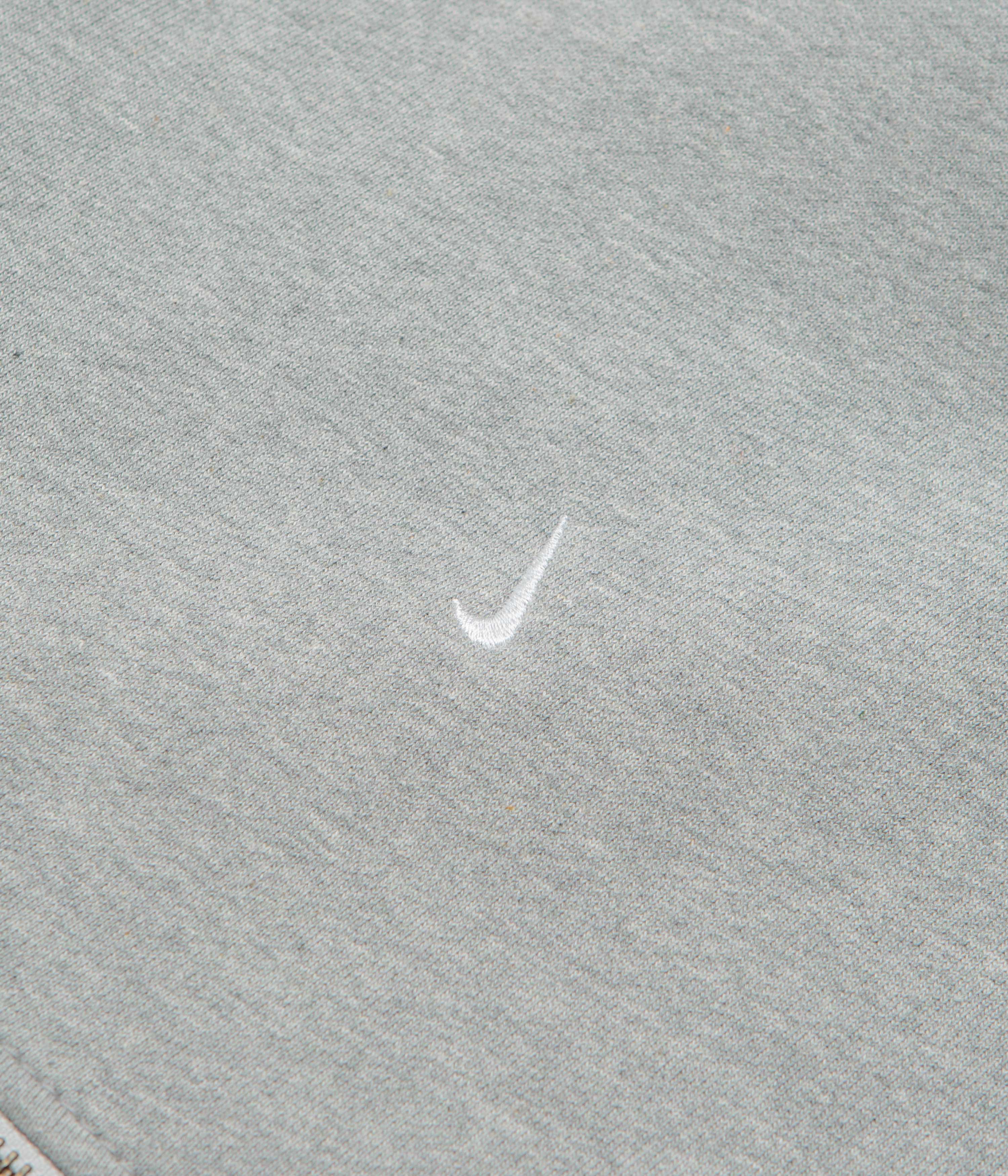 Nike Solo Swoosh Quarter Zip Sweatshirt - Dark Grey Heather / White - Image 4