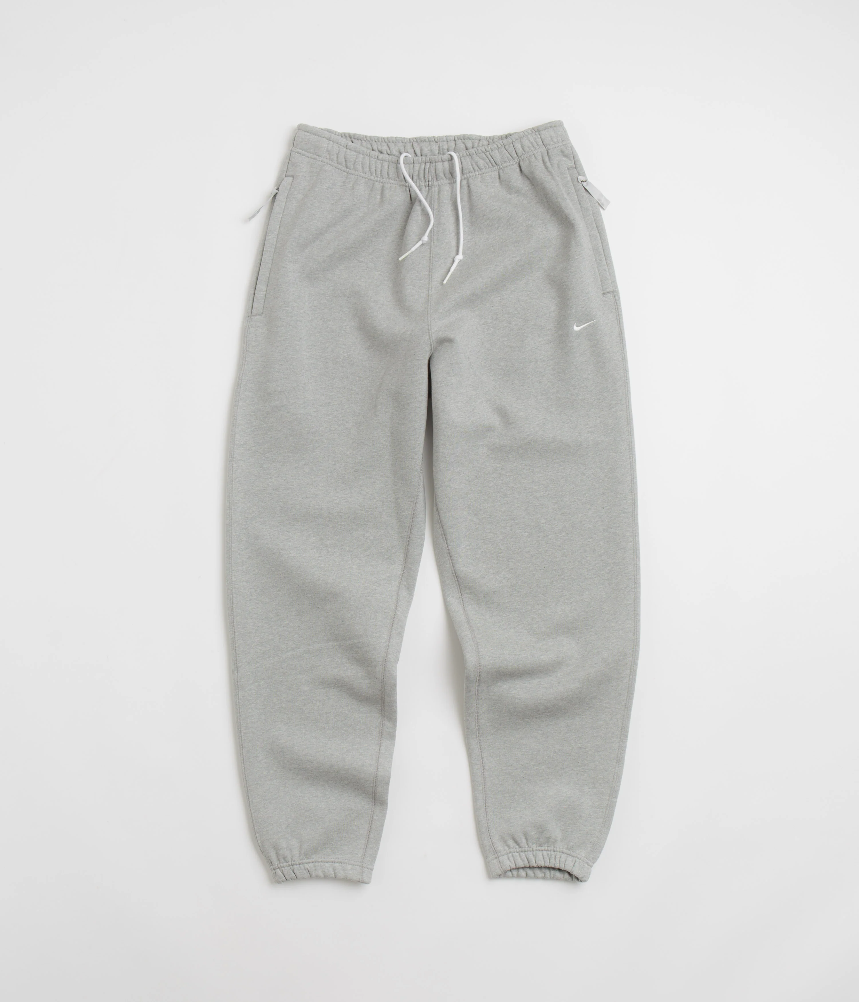 Nike Solo Swoosh Sweatpants - Dark Grey Heather / White