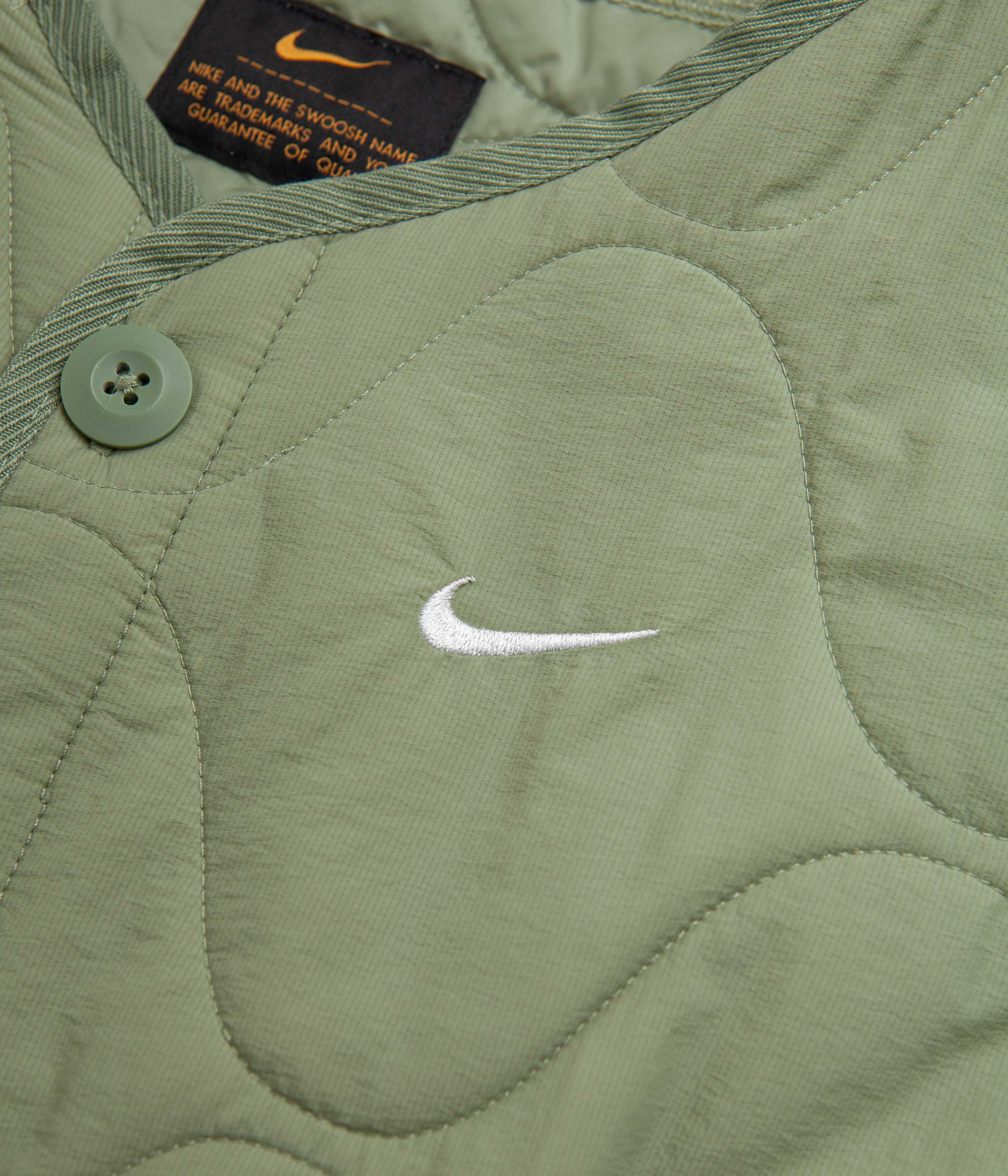 Nike Woven Insulated Military Vest - Oil Green / White - Image 2