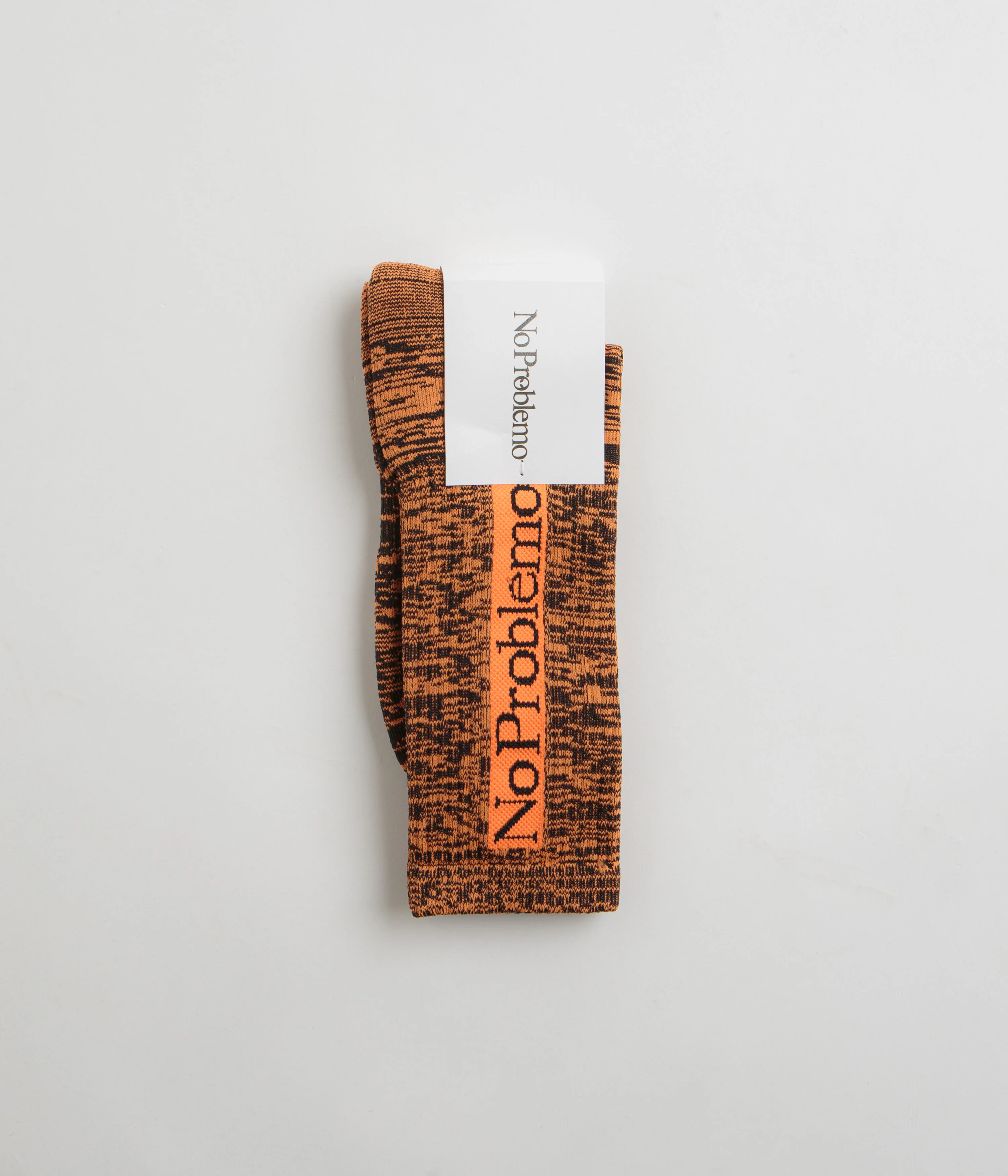 No Problemo Glitch Knit Socks - Orange - Image 2