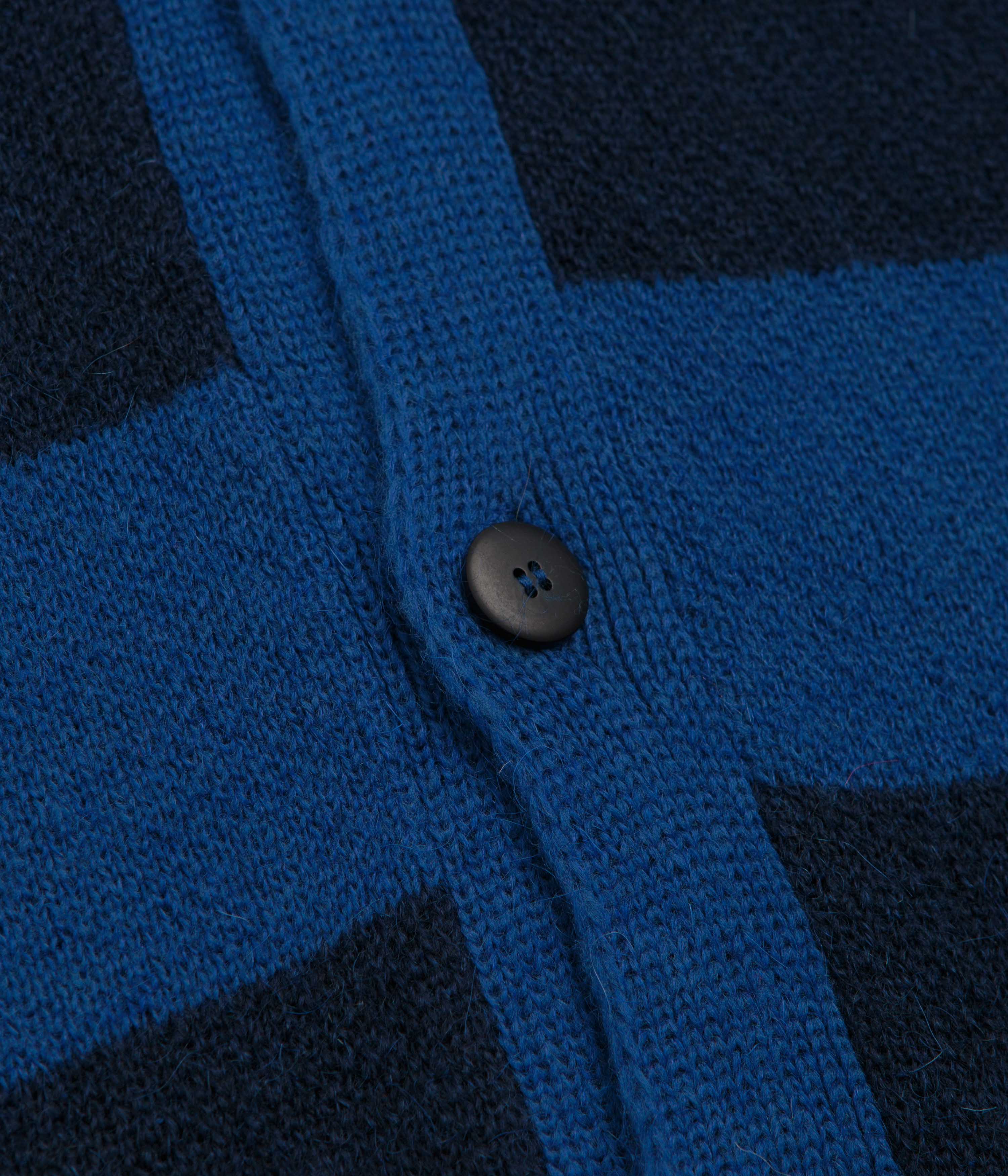 No Problemo Striped Mohair Oversized Cardigan - Blue Multi - Image 4
