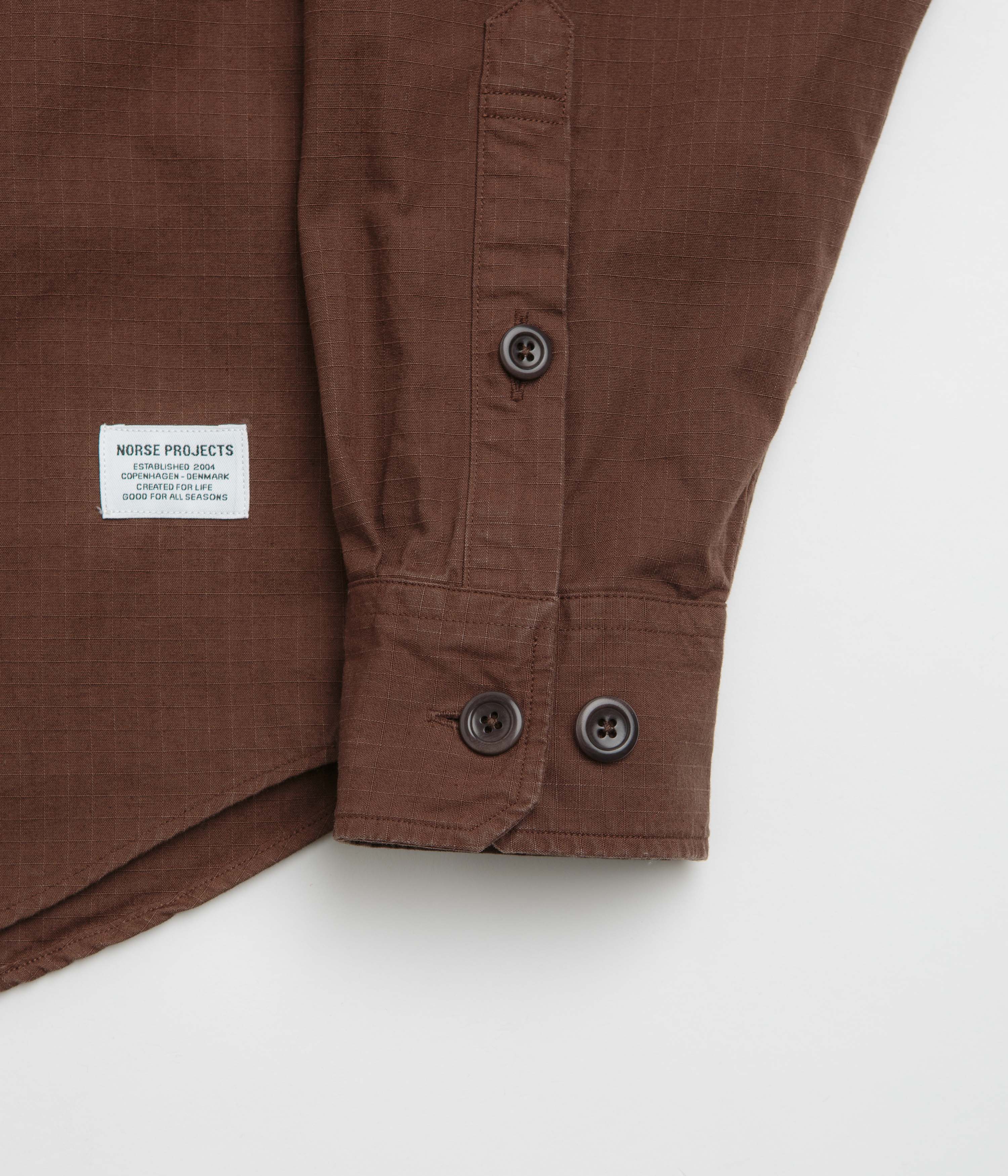Norse Projects Algot Relaxed Shirt - Mahogany - Image 4