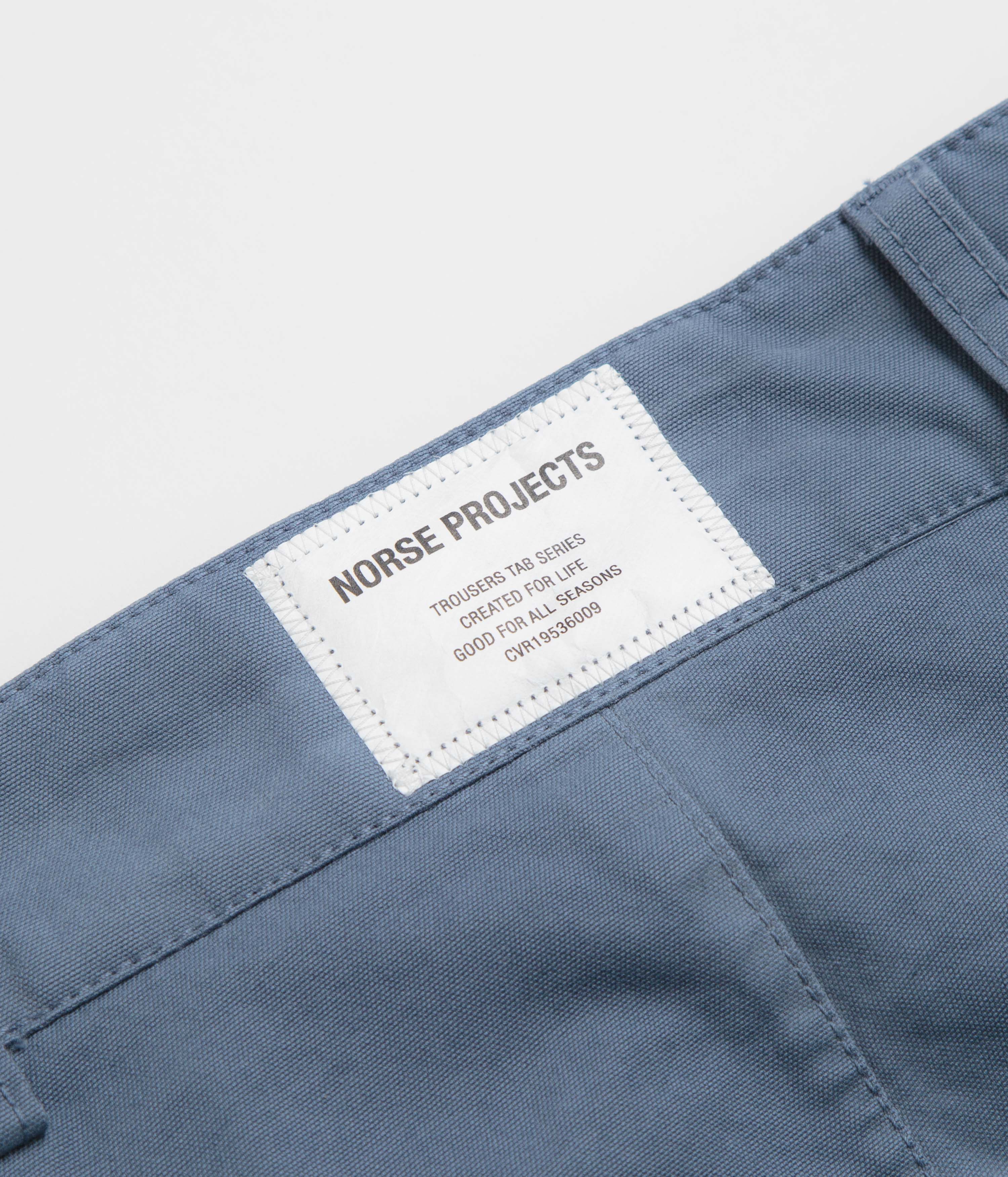 Norse Projects Lukas Tab Series Canvas Pants - Scoria Blue - Image 10