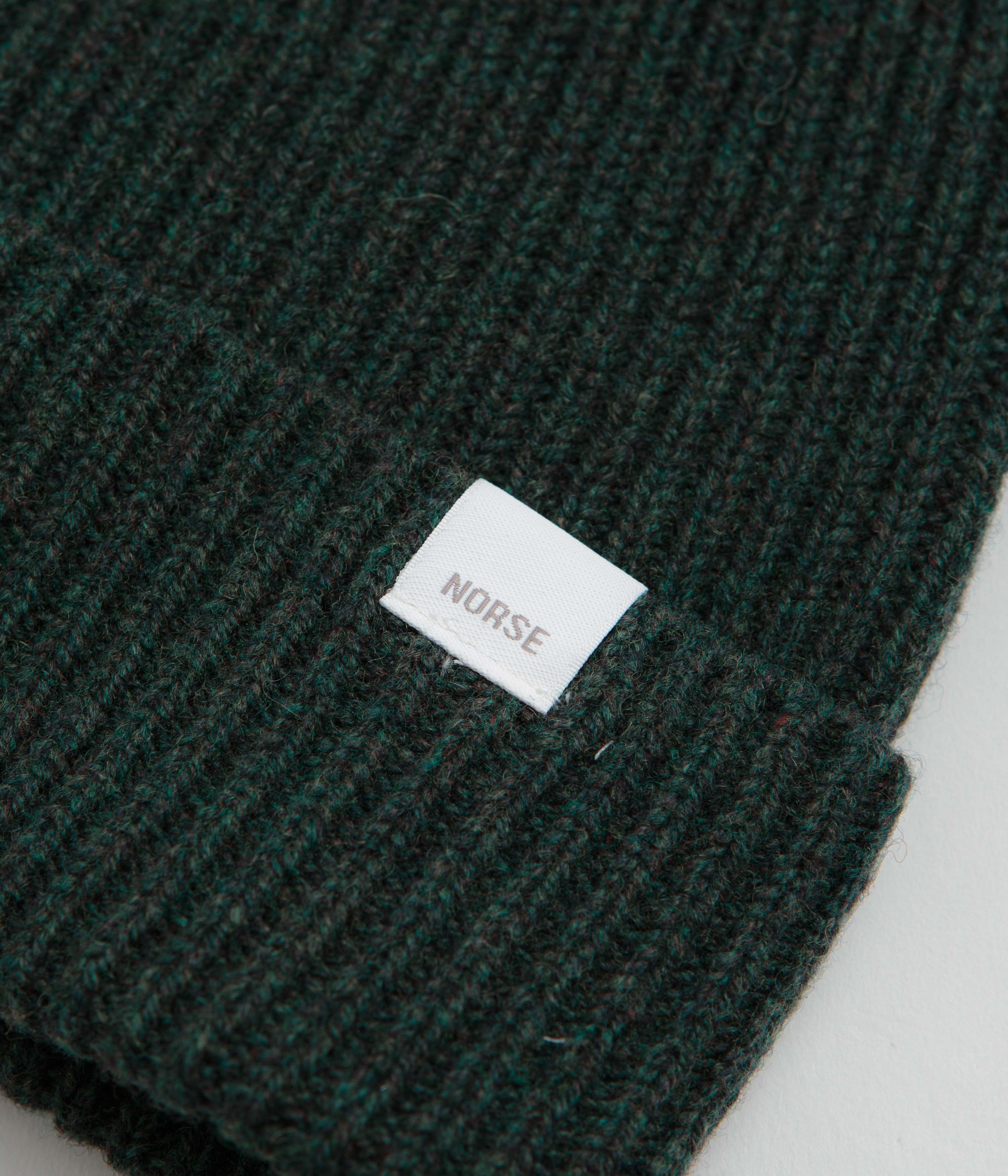 Norse Projects Merino Lambswool Beanie - Forrest - Image 2
