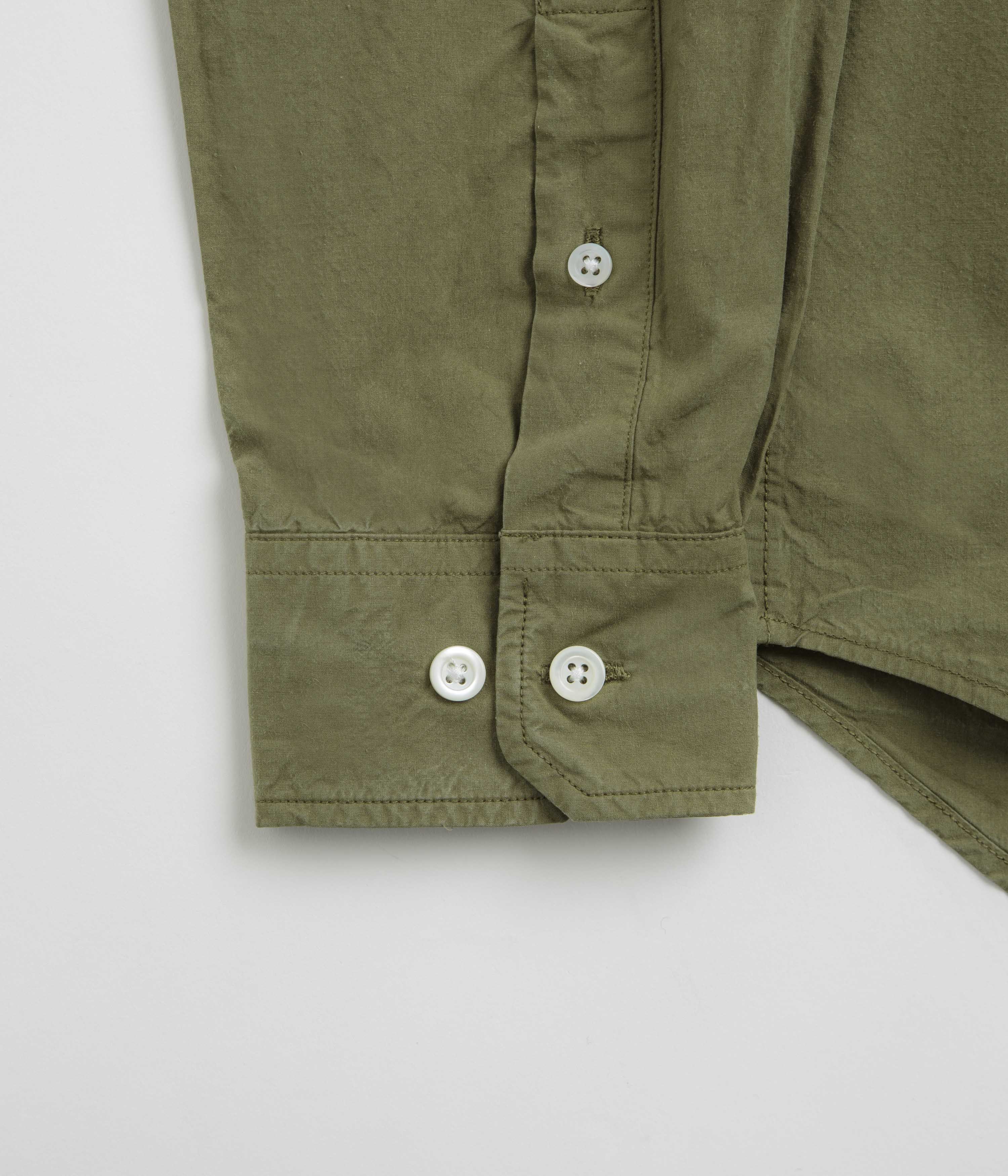 Norse Projects Osvald Cotton Tencel Shirt - Sitka Green - Image 2