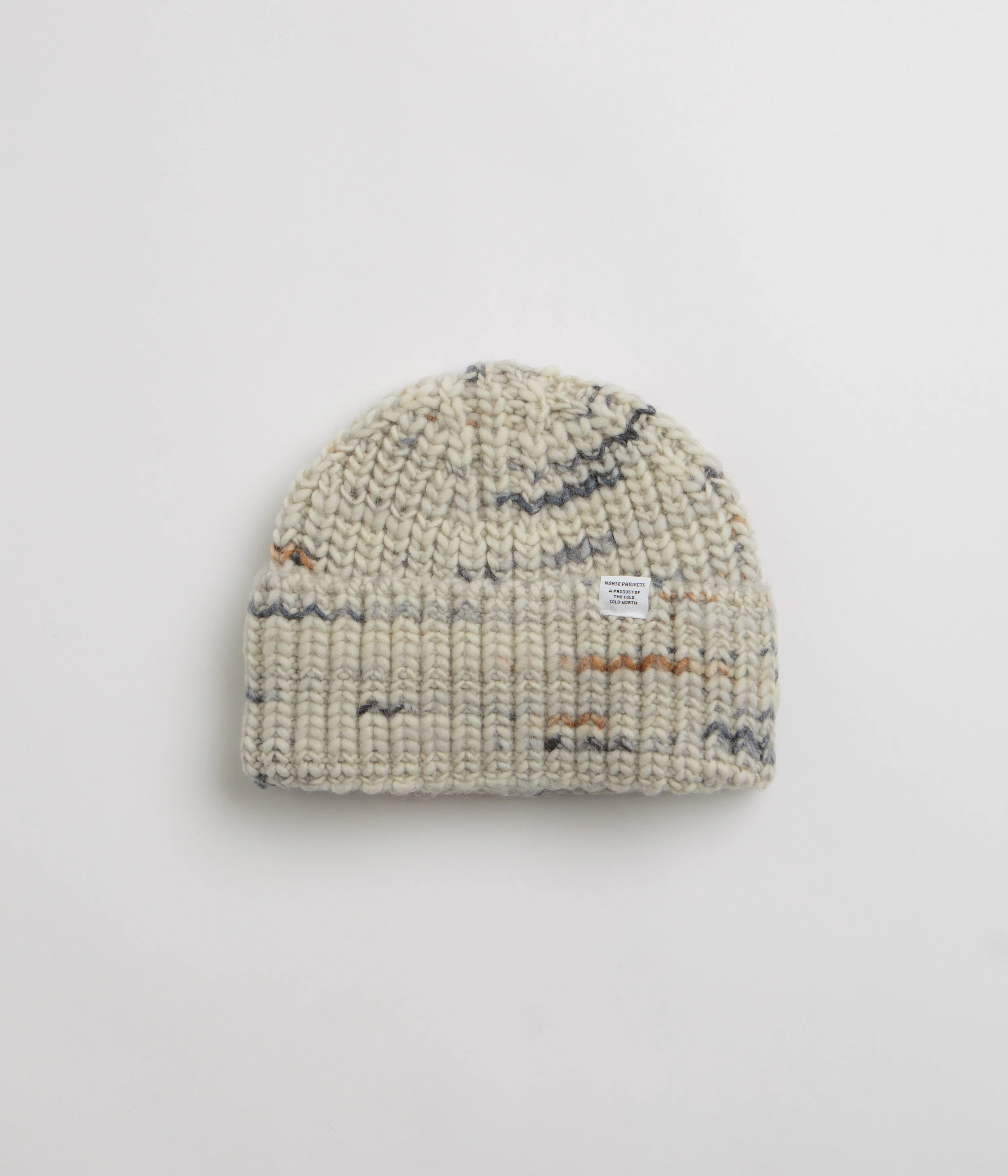 Norse Projects Space Melange Rib Beanie - Light Grey
