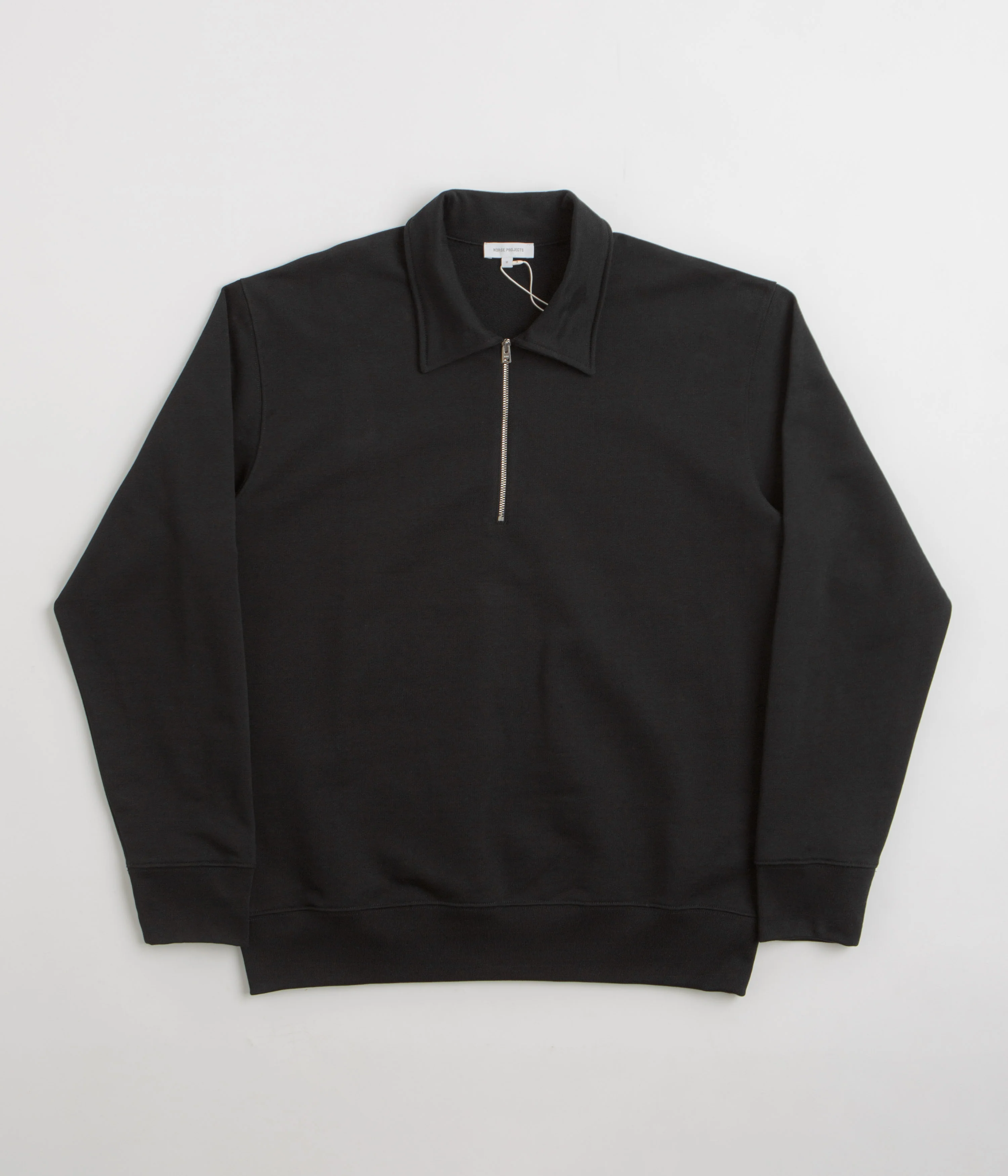 Norse Projects Standard Half Zip Sweatshirt - Black
