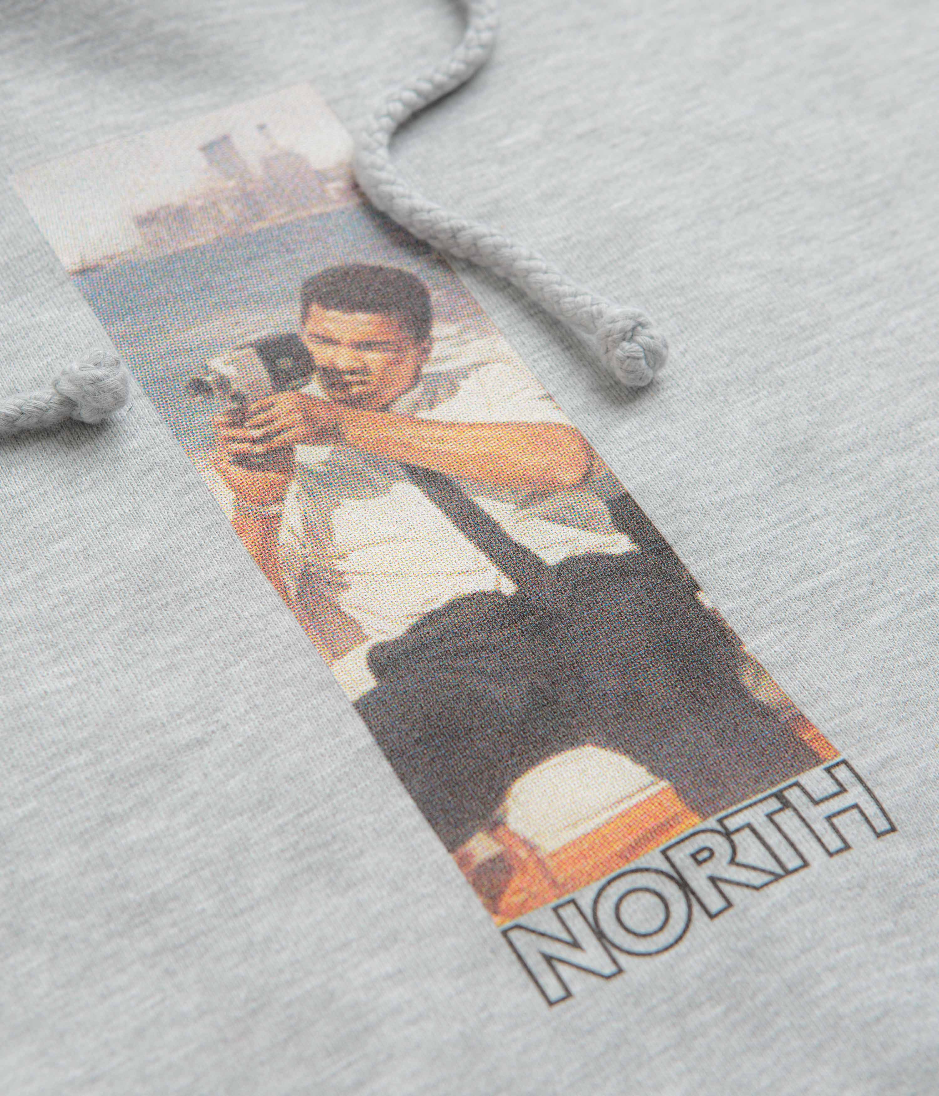 North Ali Super 8mm Hoodie - Heather Grey - Image 3