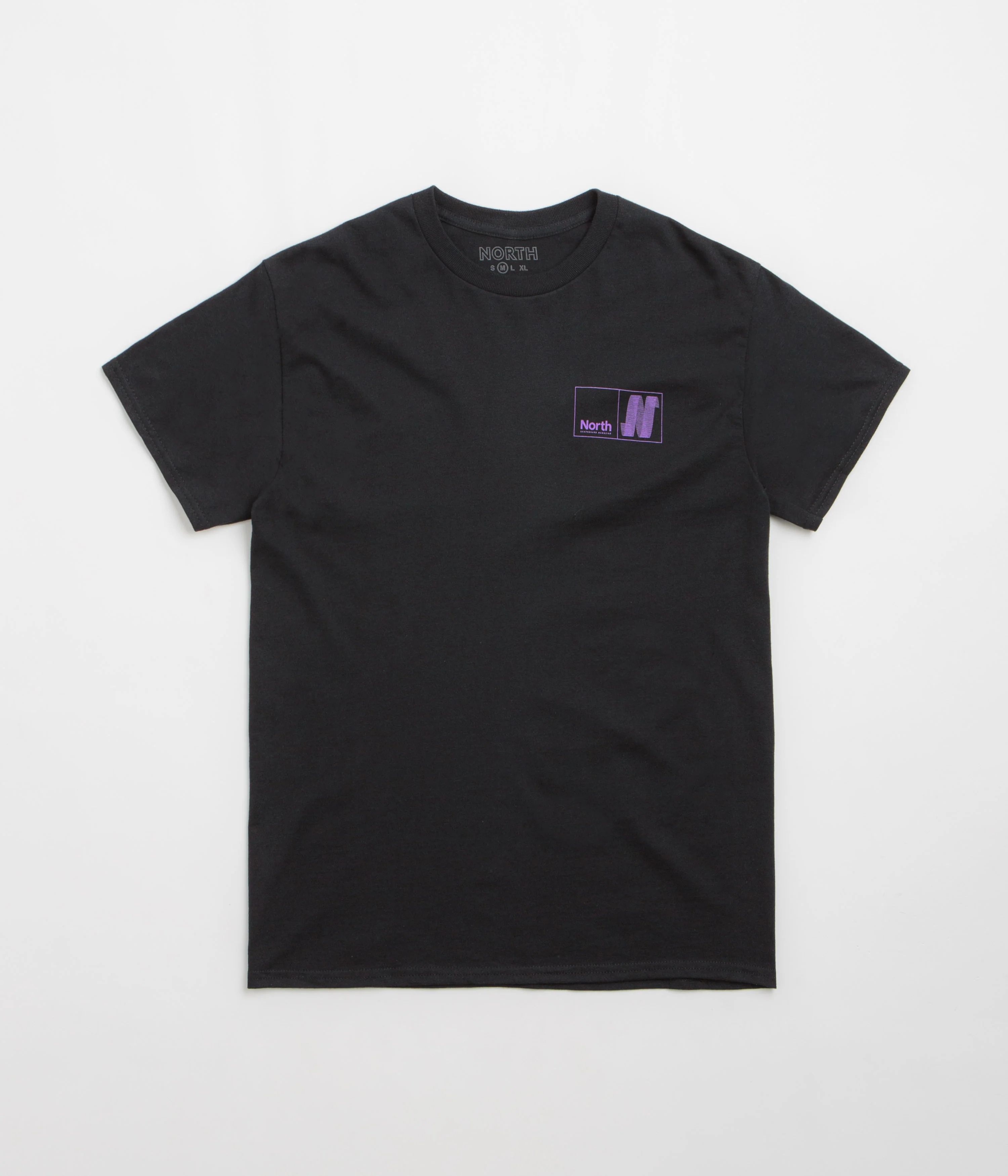 North N Logo T-Shirt - Black / Grape - Image 2