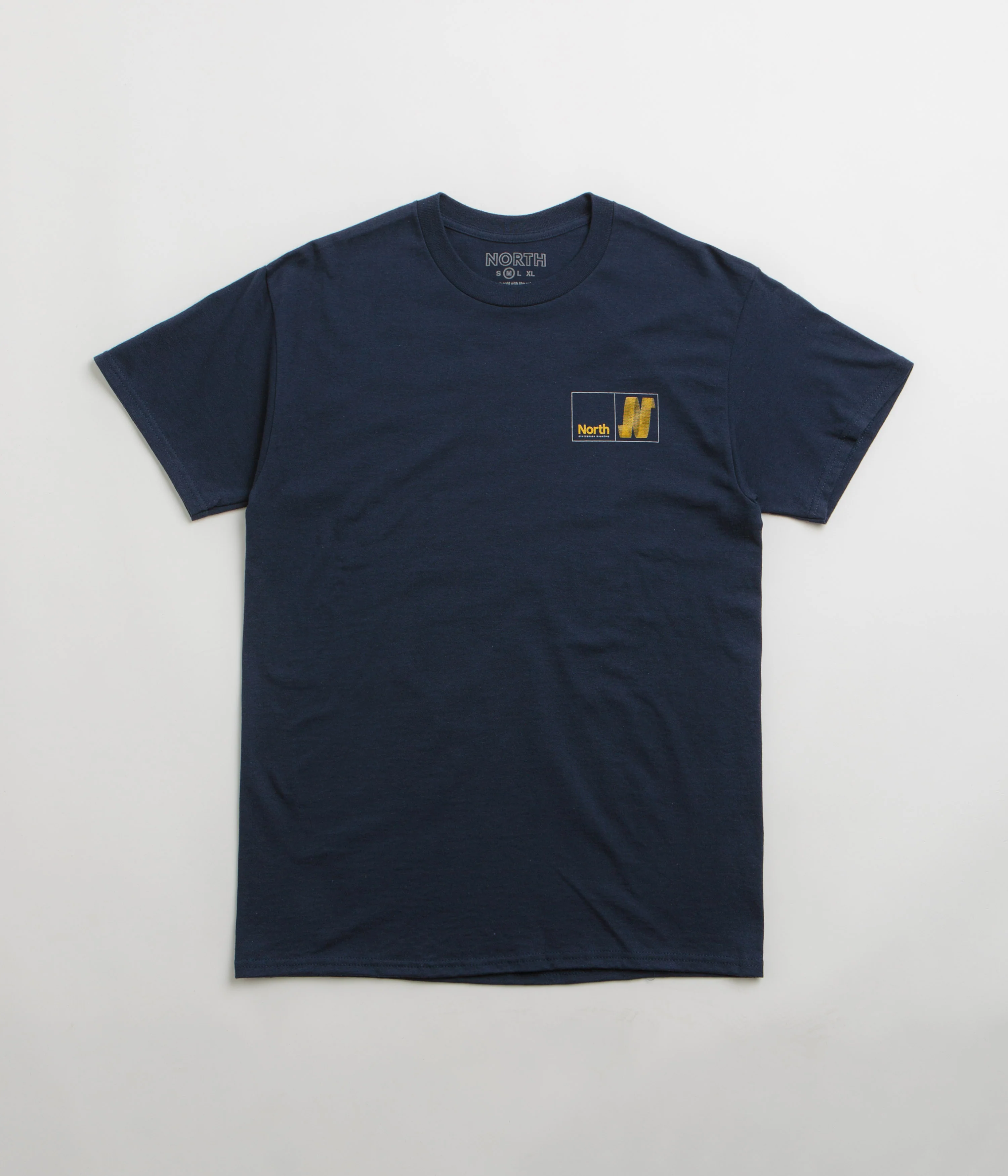 North N Logo T-Shirt - Navy / Amber / Smoke - Image 2