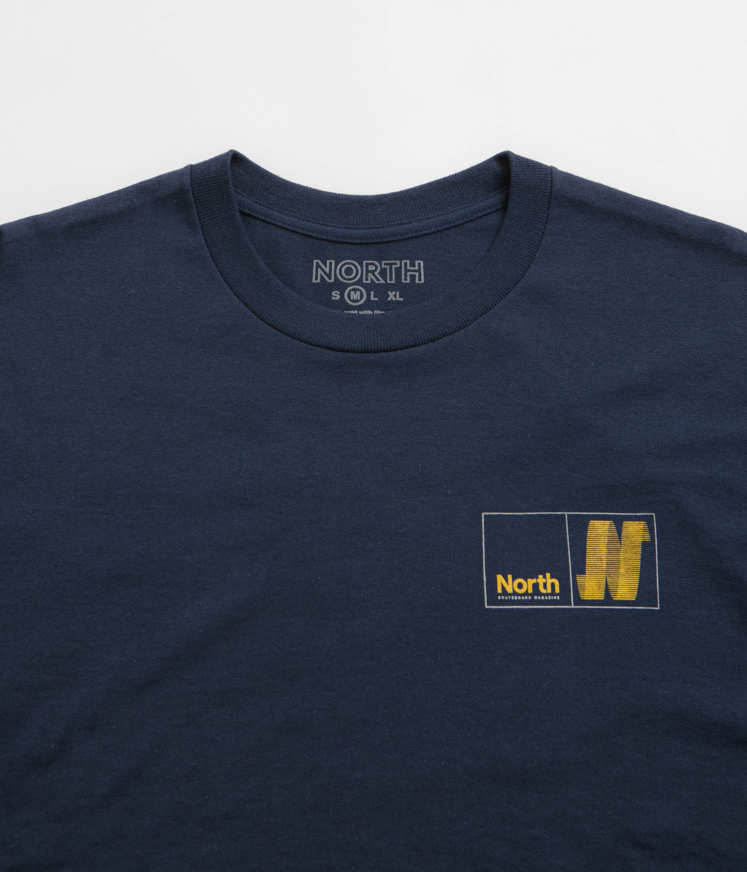 North N Logo T-Shirt - Navy / Amber / Smoke - Image 3