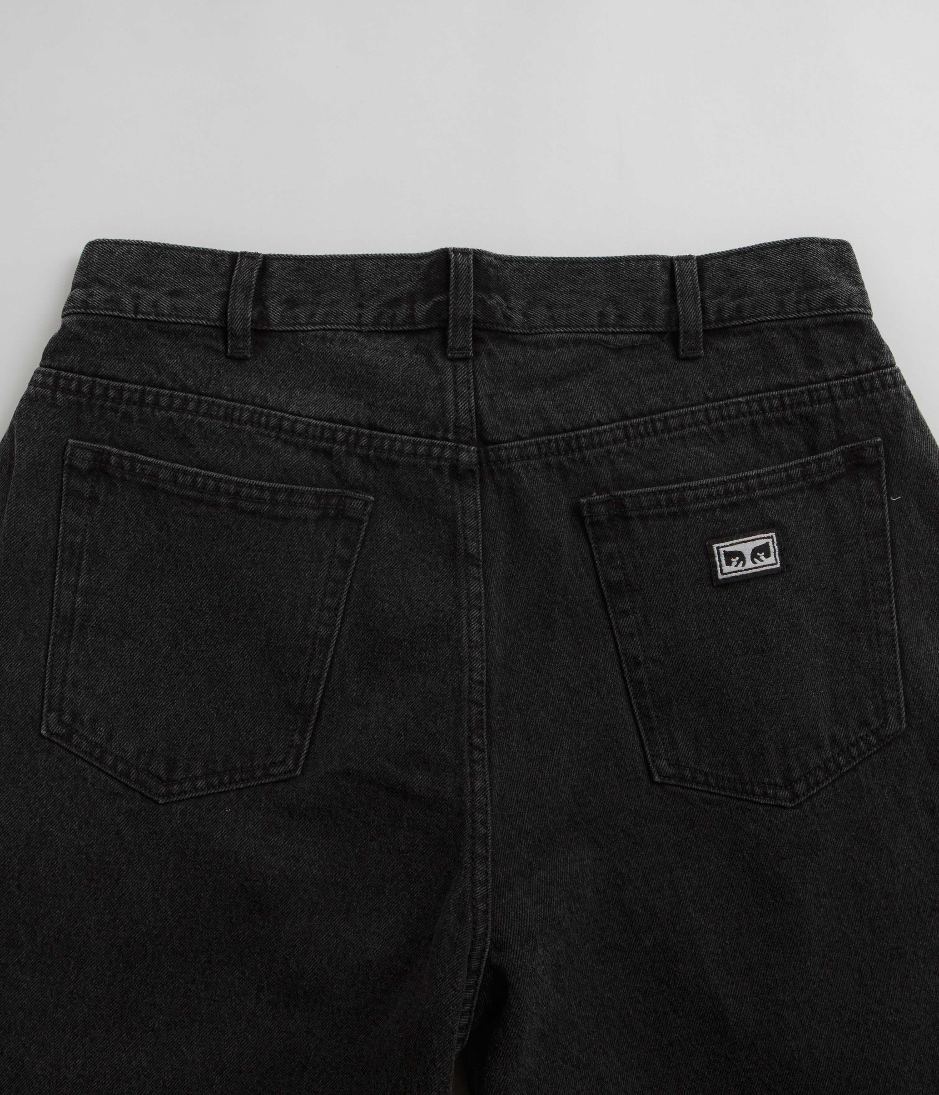 Obey Bigwig Baggy Denim Shorts - Faded Black - Image 6