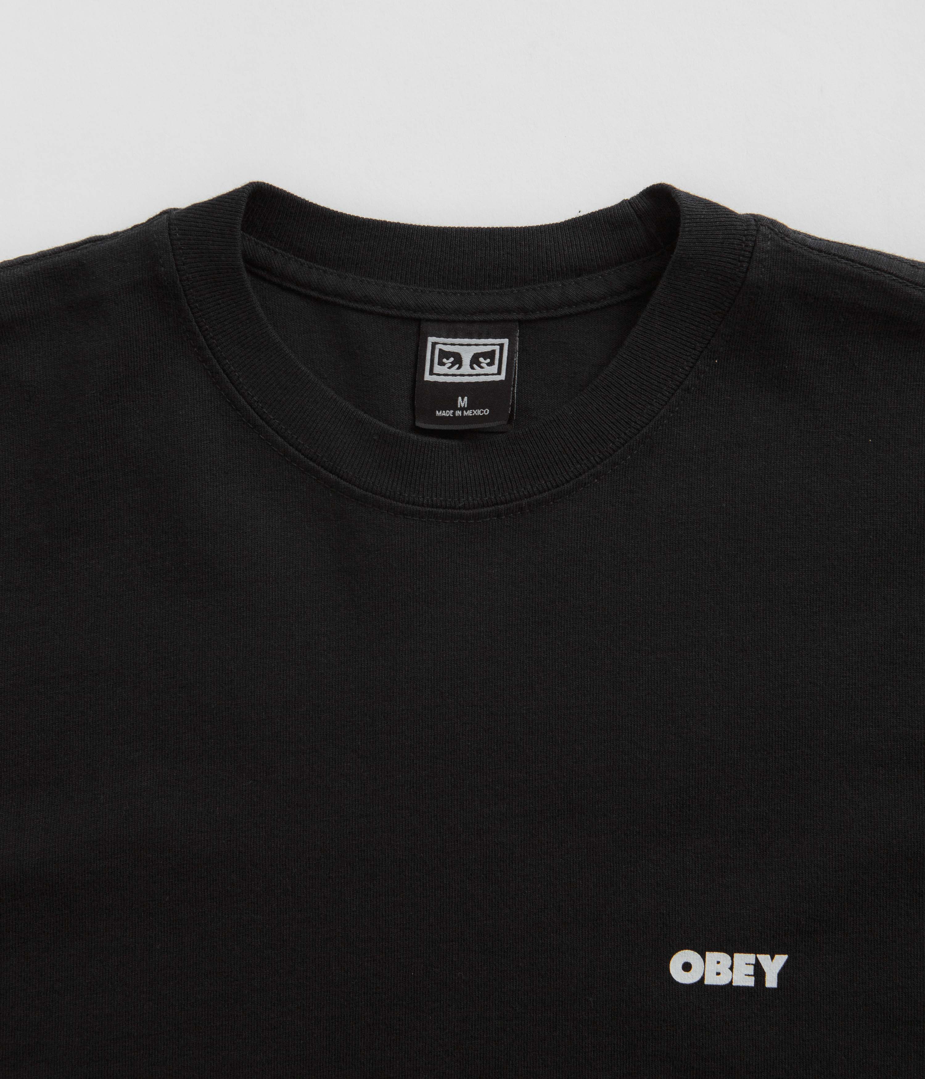 Obey Bold Icon Heavyweight T-Shirt - Jet Black - Image 4