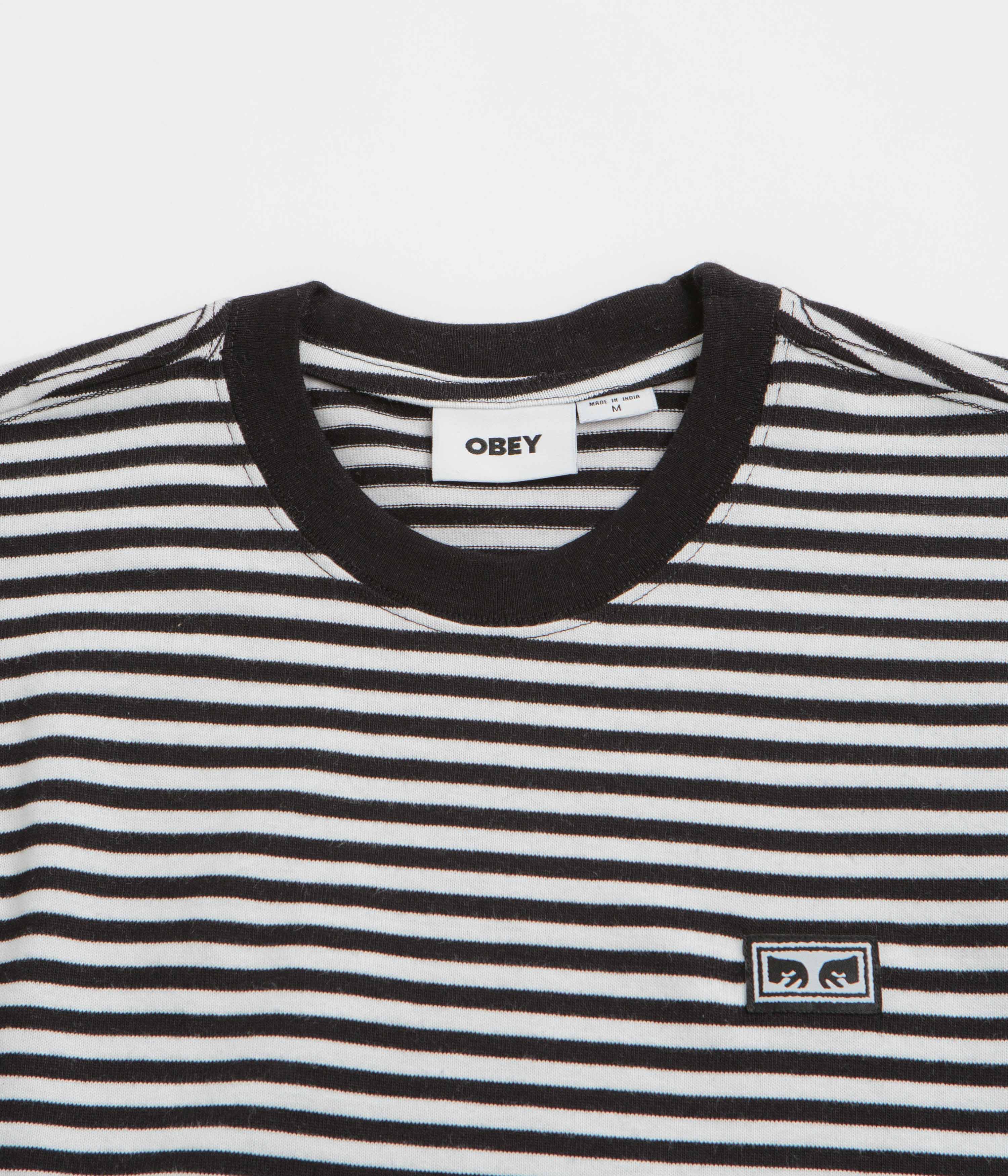 Obey Established Works Eyes Stripe T-Shirt - Black - Image 2