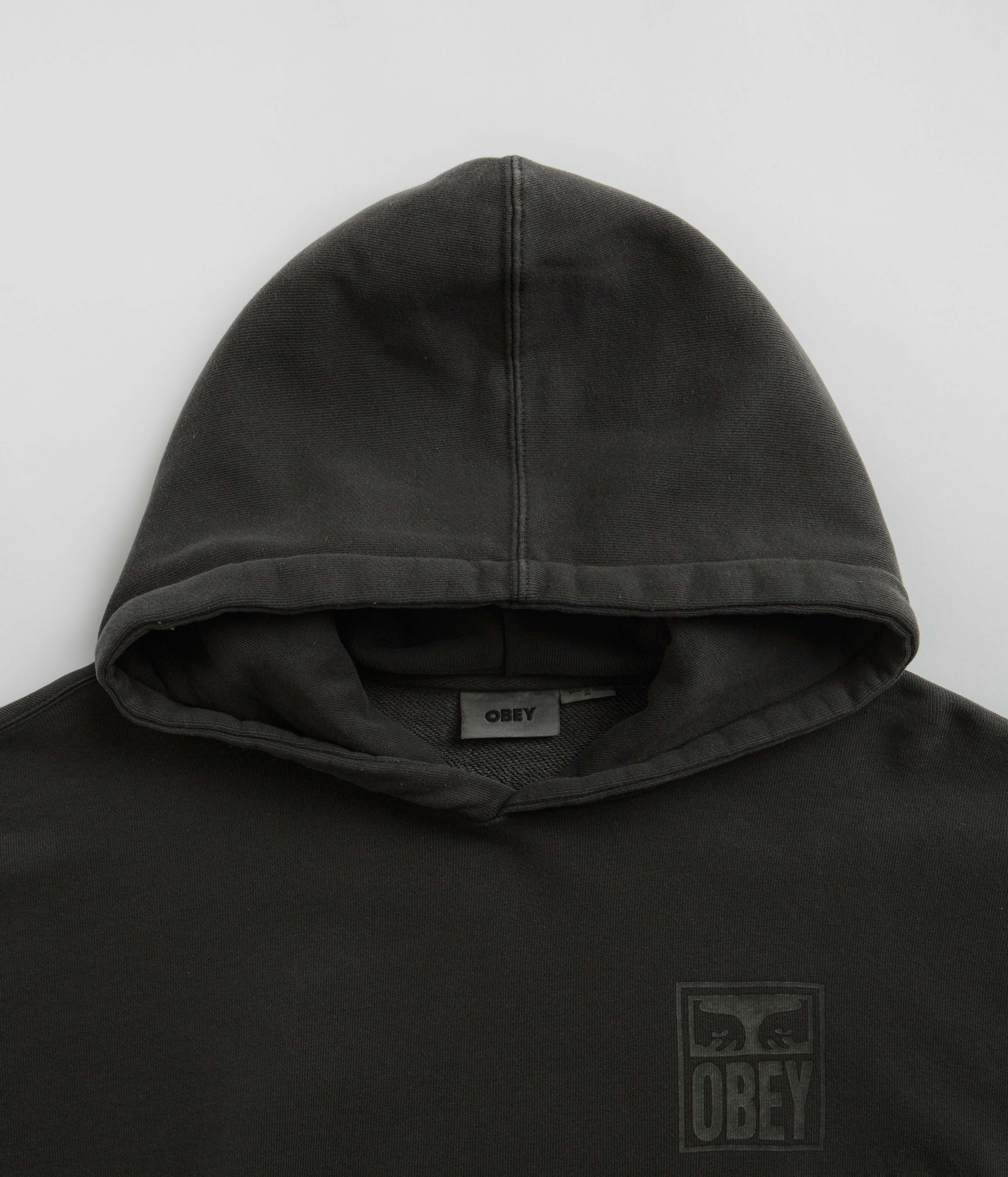Obey Eyes Icon Extra Heavy Hoodie - Pigment Pirate Black - Image 5
